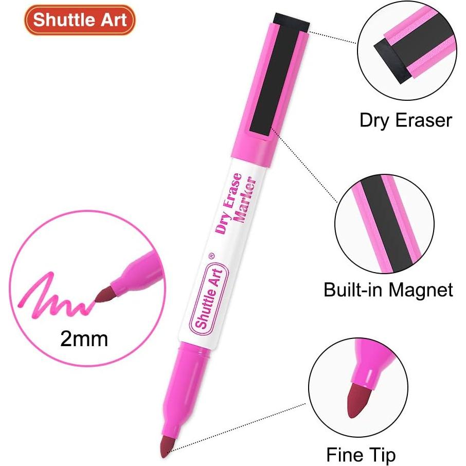 Marcadores de Borrado en Seco Shuttle Art, 20 Colores Punta Fina