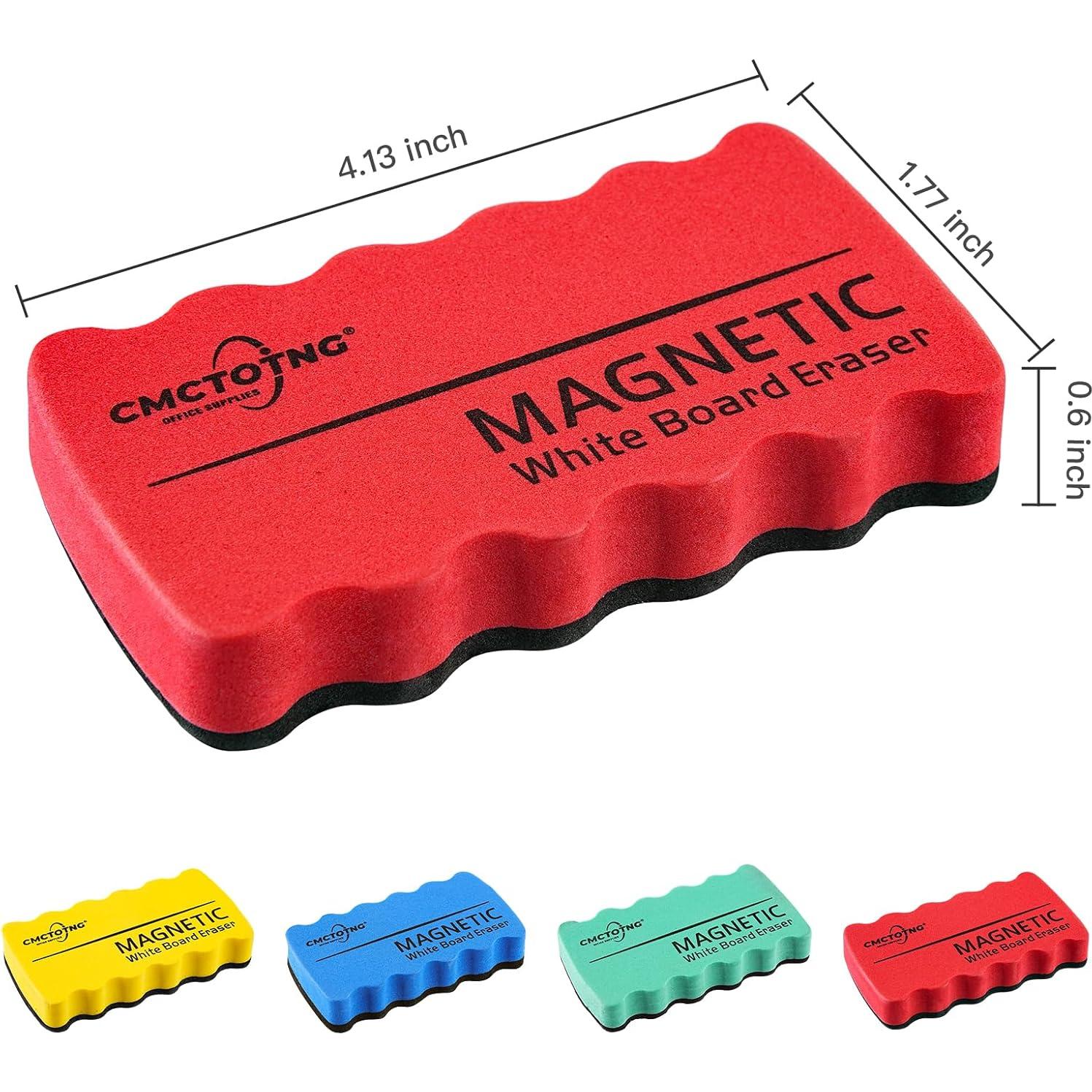 Juego de 8 Borradores Magnéticos CMCTOTNG para Pizarra Blanca