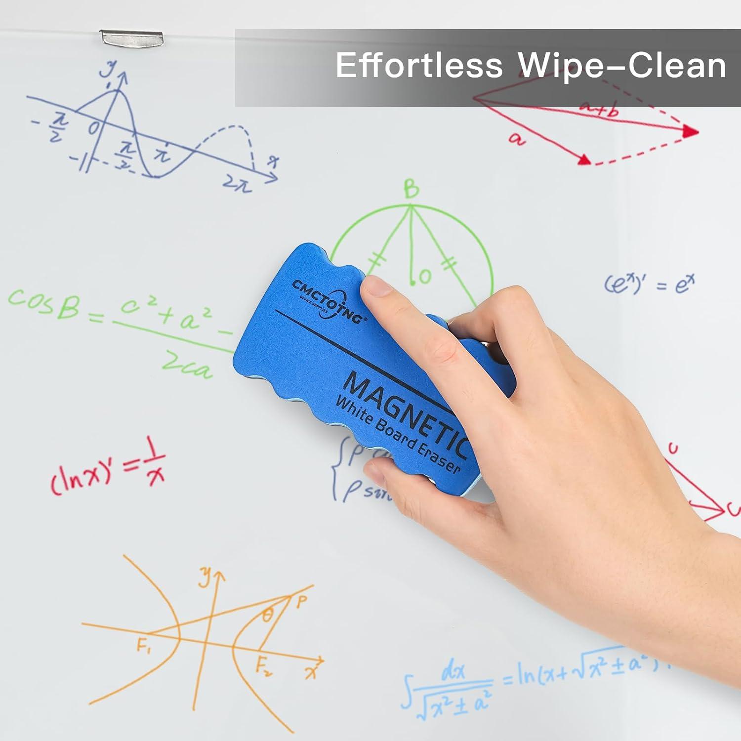 Juego de 8 Borradores Magnéticos CMCTOTNG para Pizarra Blanca