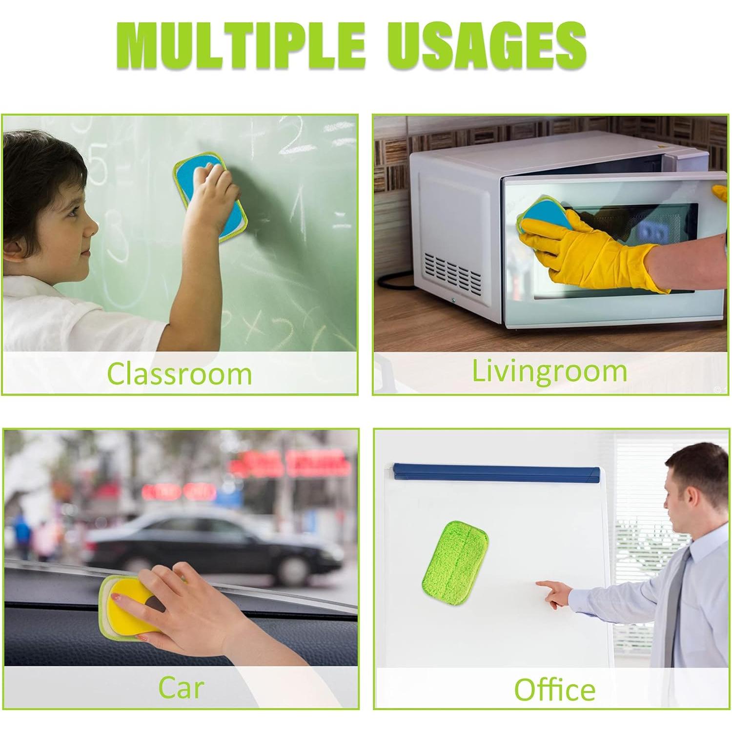 Borrador de Pizarra Microfibra OSOPOLA 2 Pcs Reutilizables