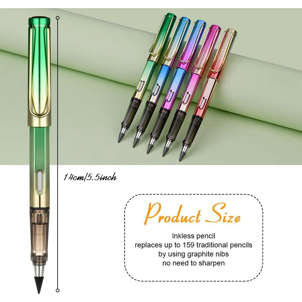 Lápiz sin tinta reutilizable Ainiv - 5 juegos con borradores y puntas
