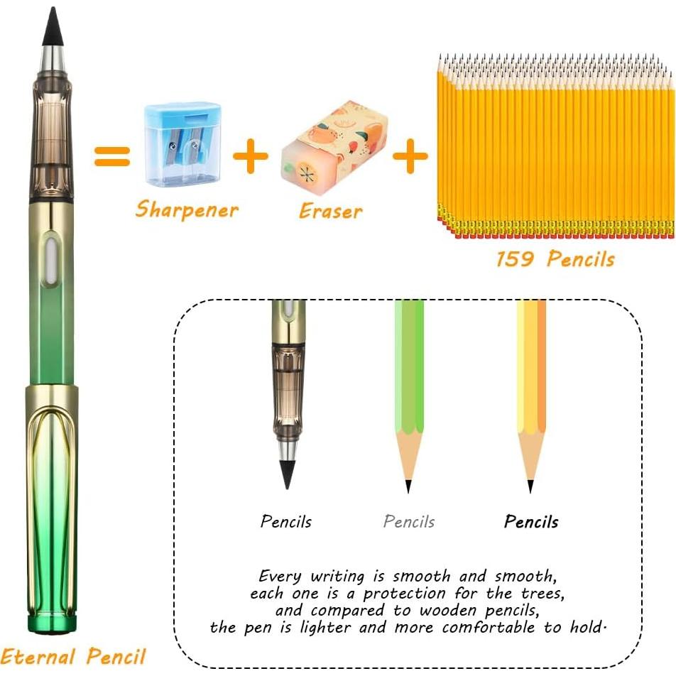 Lápiz sin tinta reutilizable Ainiv - 5 juegos con borradores y puntas