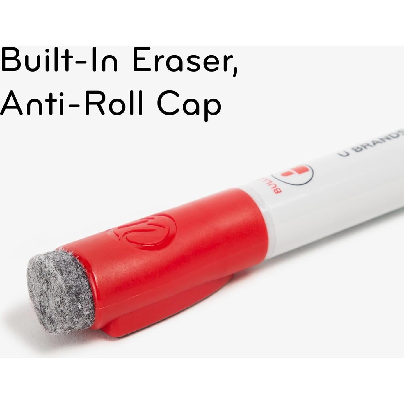 Marcadores de Pizarra Blanca U Brands Set de 12 Colores Vibrantes