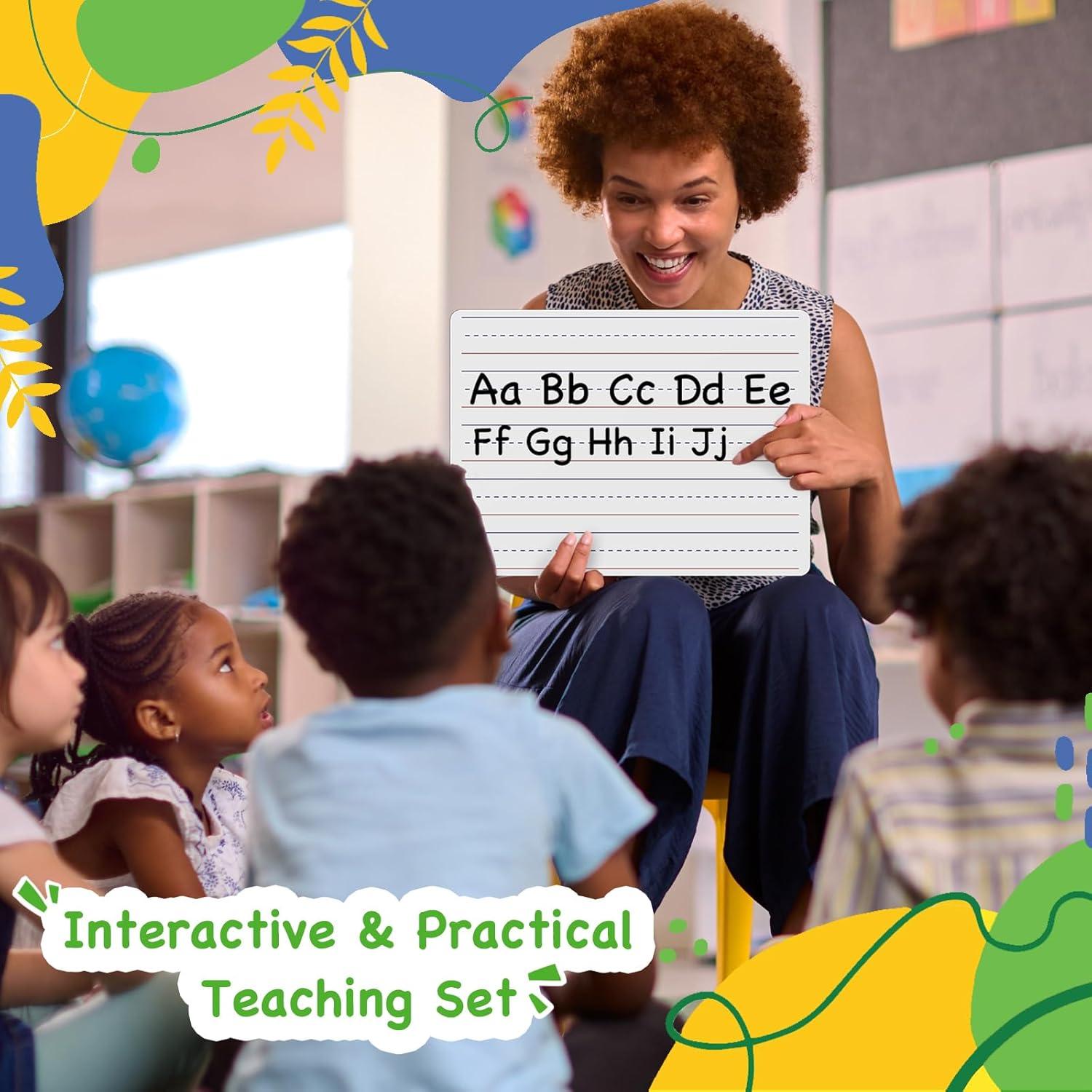 Ohuhu 25 Pizarras Blancas Dobles 22.86x30.48 cm con Marcadores