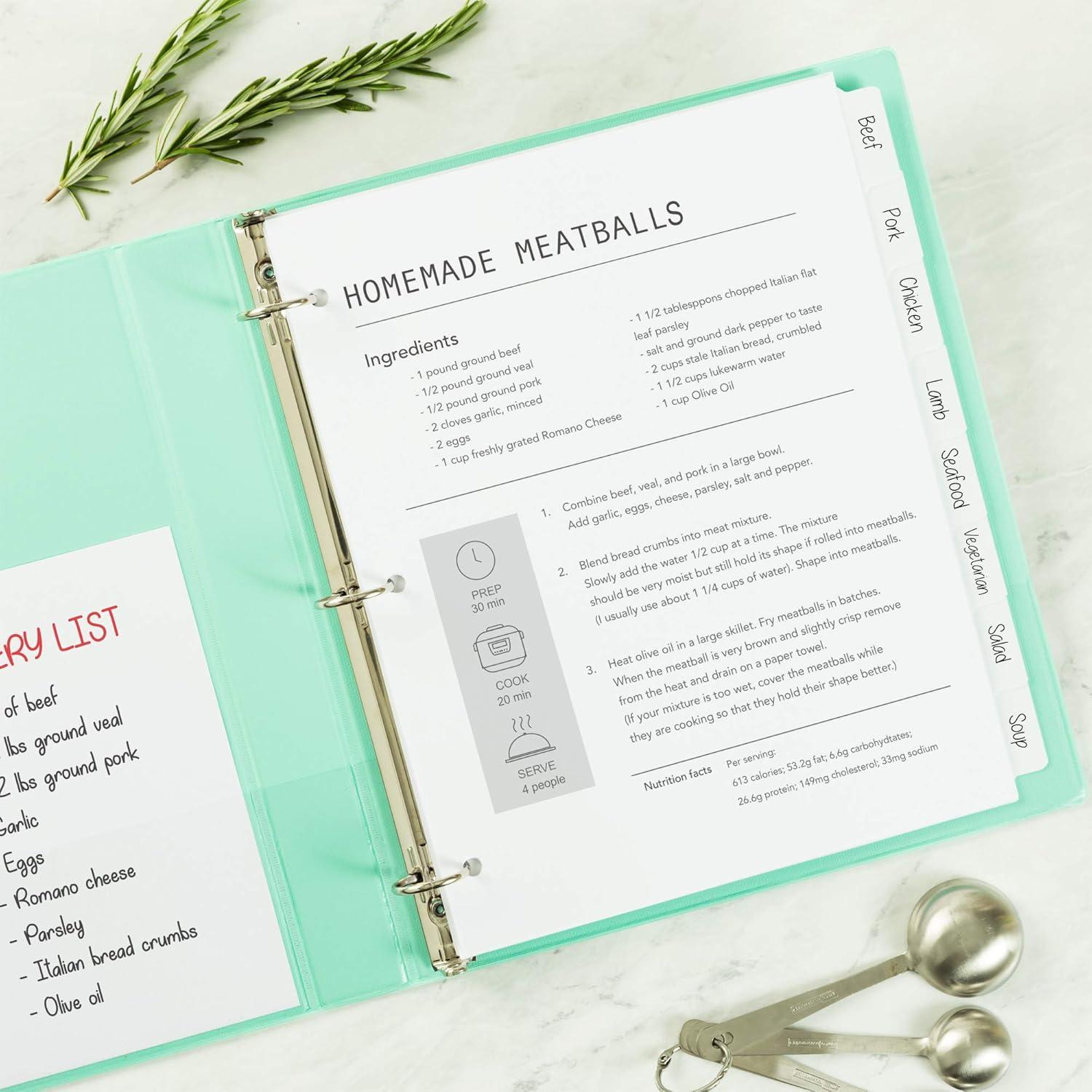 Separadores de papel Avery Big Tab Write & Erase, 8 pestañas, 6 juegos