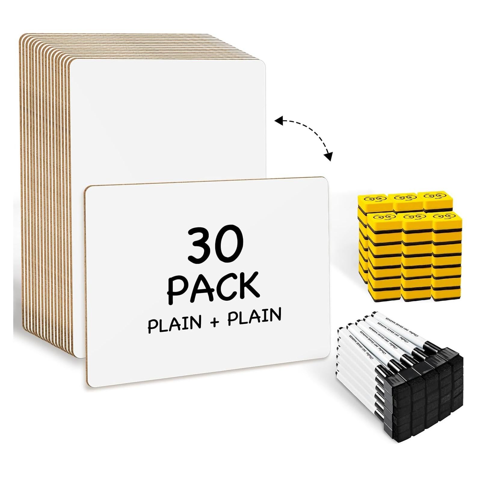 Conjunto de 30 Mini Tableros Blancos Ohuhu 22.86x30.48 cm