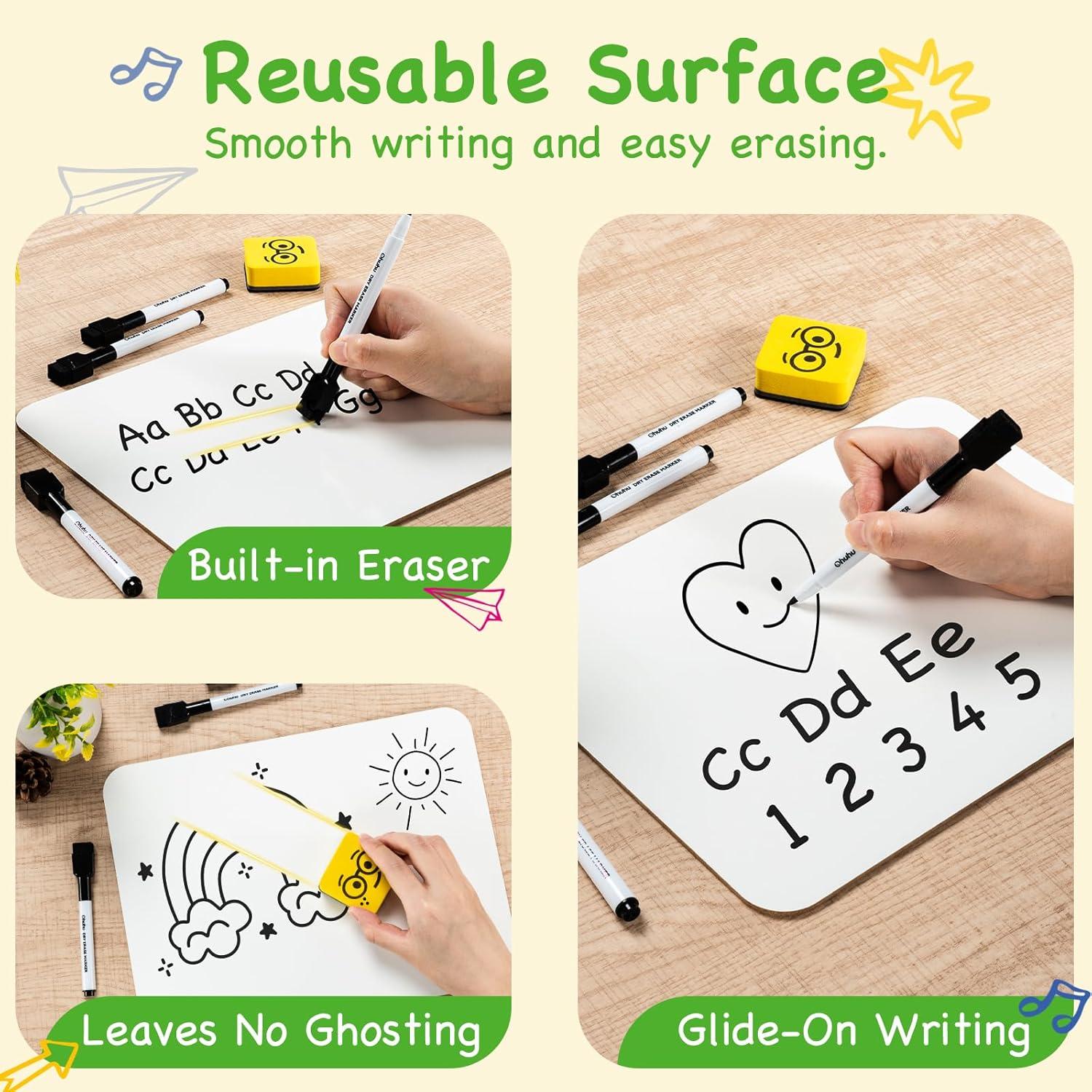 Conjunto de 30 Mini Tableros Blancos Ohuhu 22.86x30.48 cm