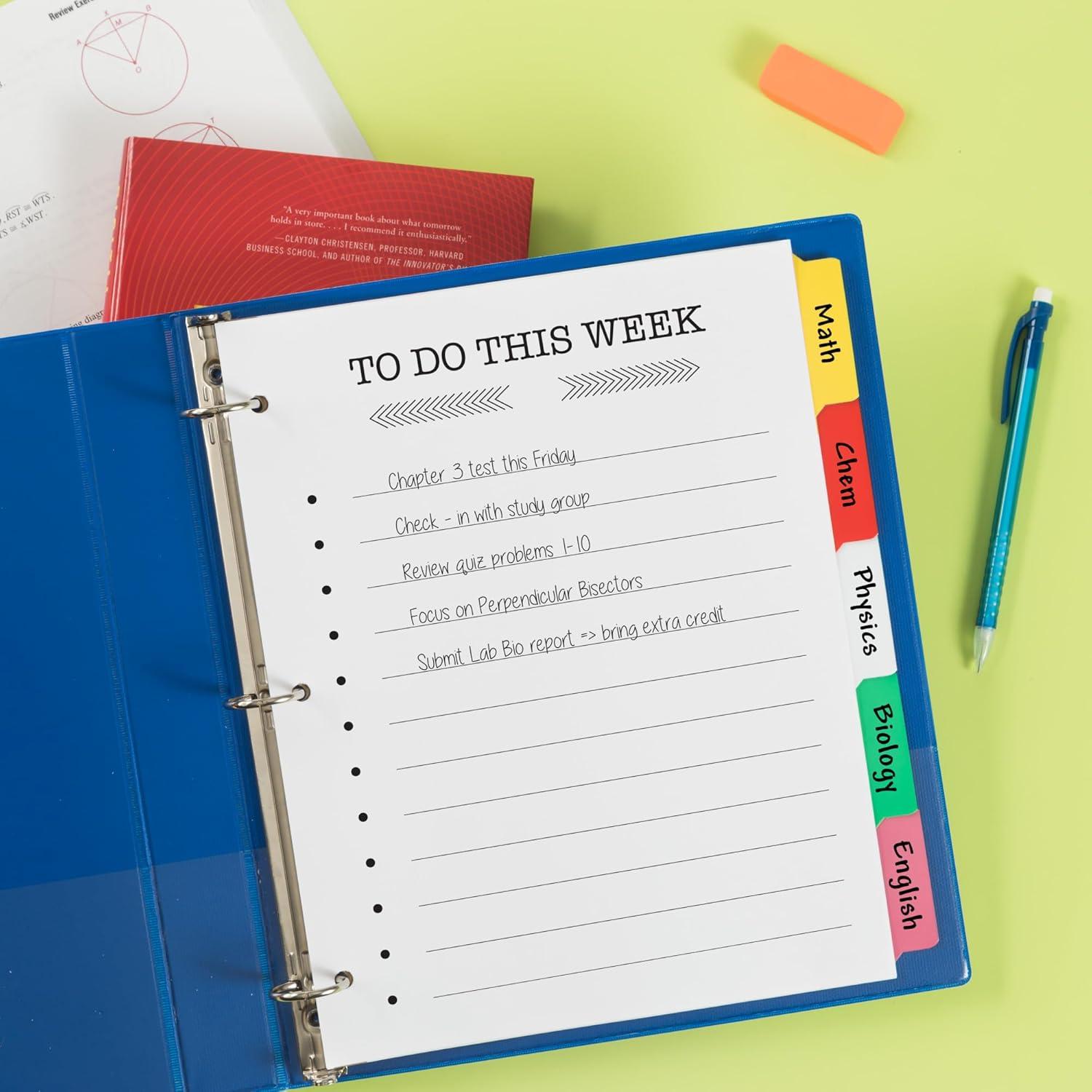 Separadores Avery Big Tab Escribe y Borra 5 Pestañas Multicolor