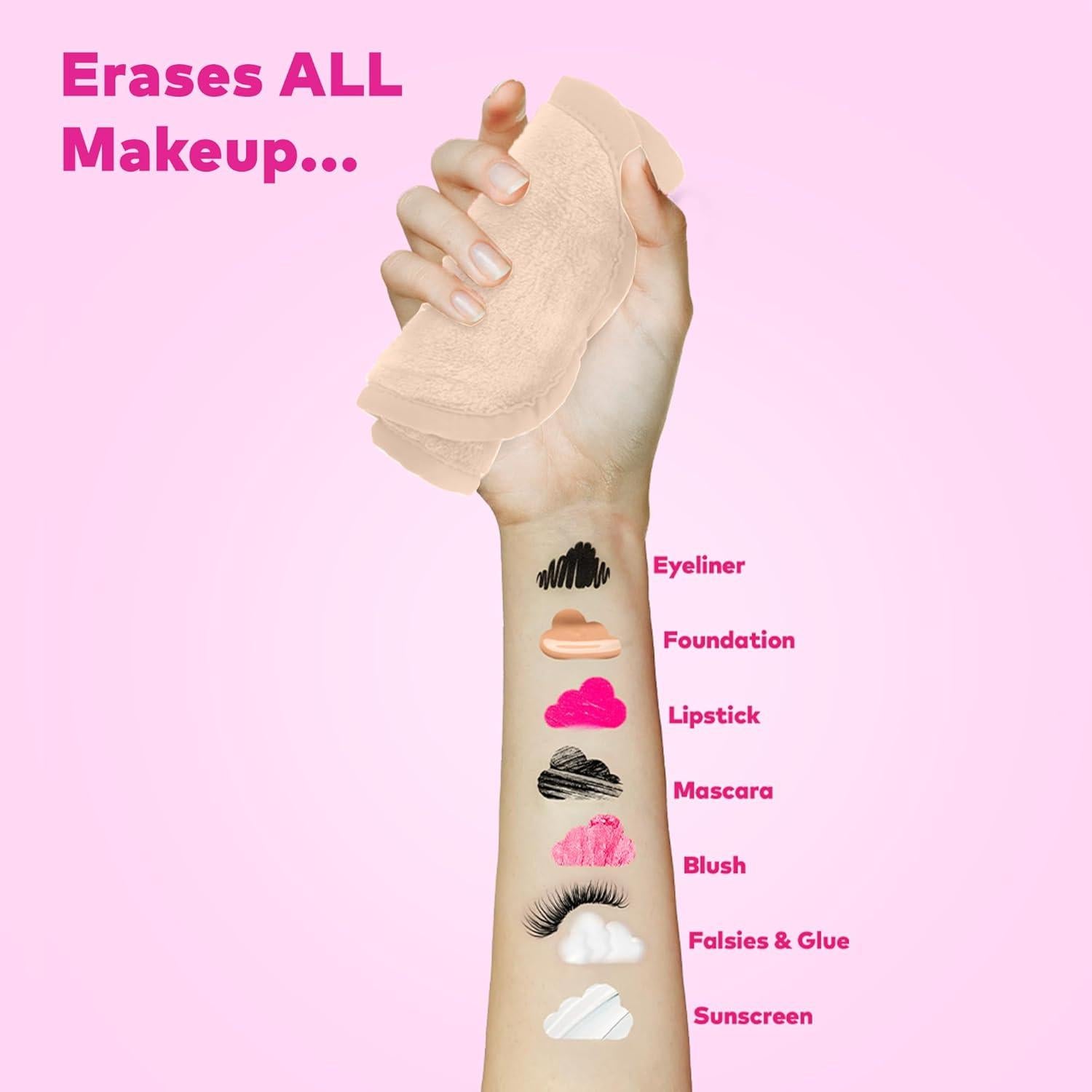 MakeUp Eraser Mini PRO Rosa - Borrador de Maquillaje con Agua