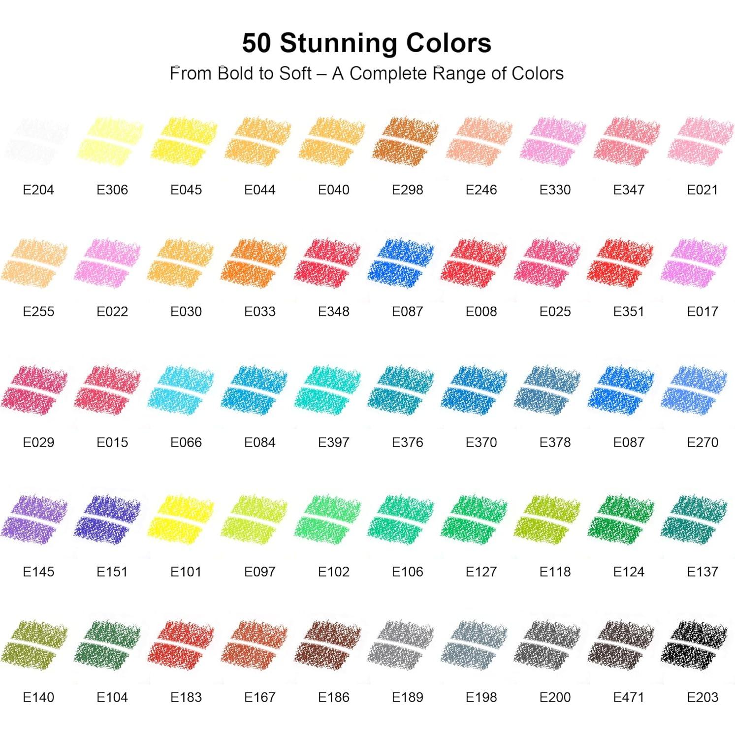 Set de Lápices de Colores Borrables KALOUR 50 Colores