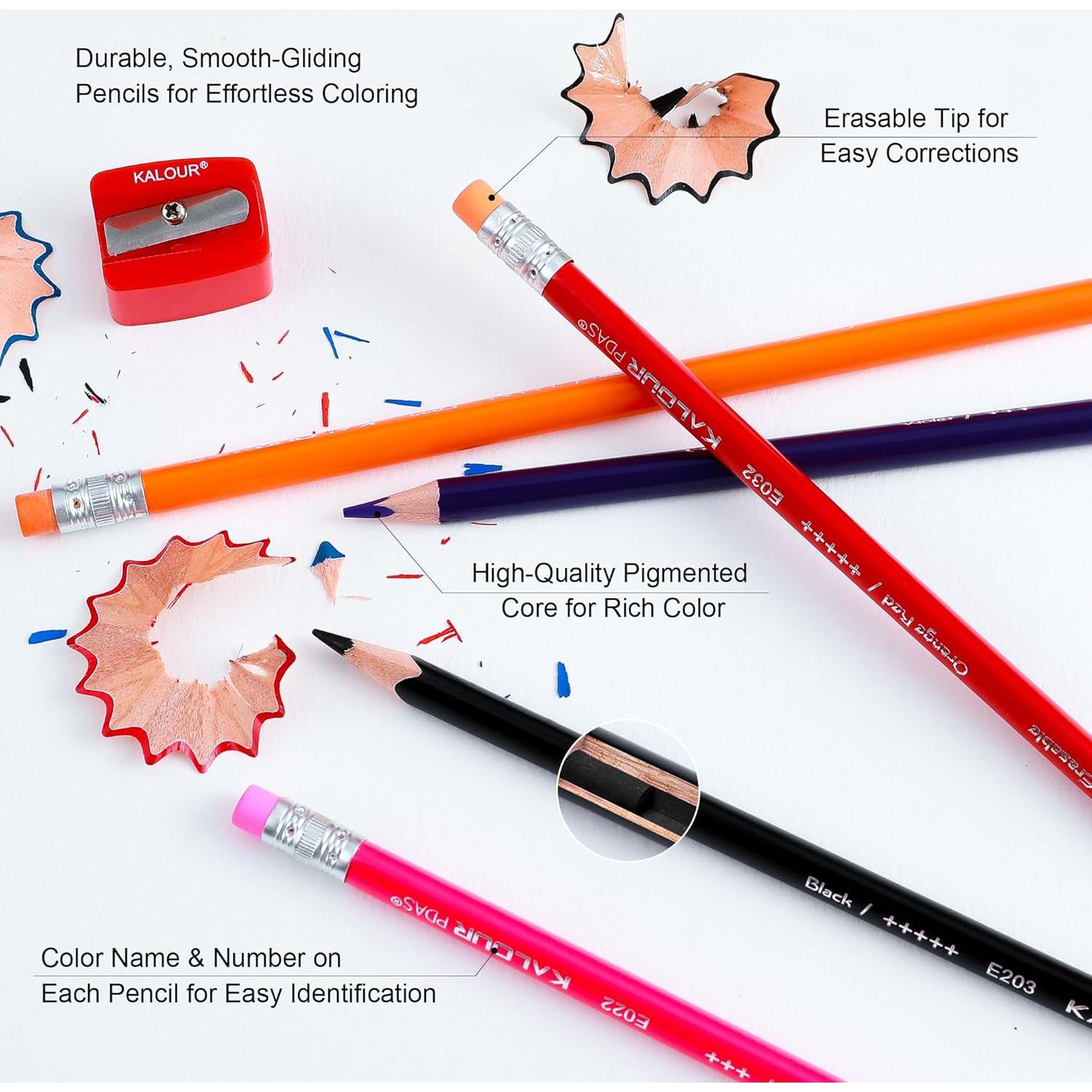 Set de Lápices de Colores Borrables KALOUR 50 Colores