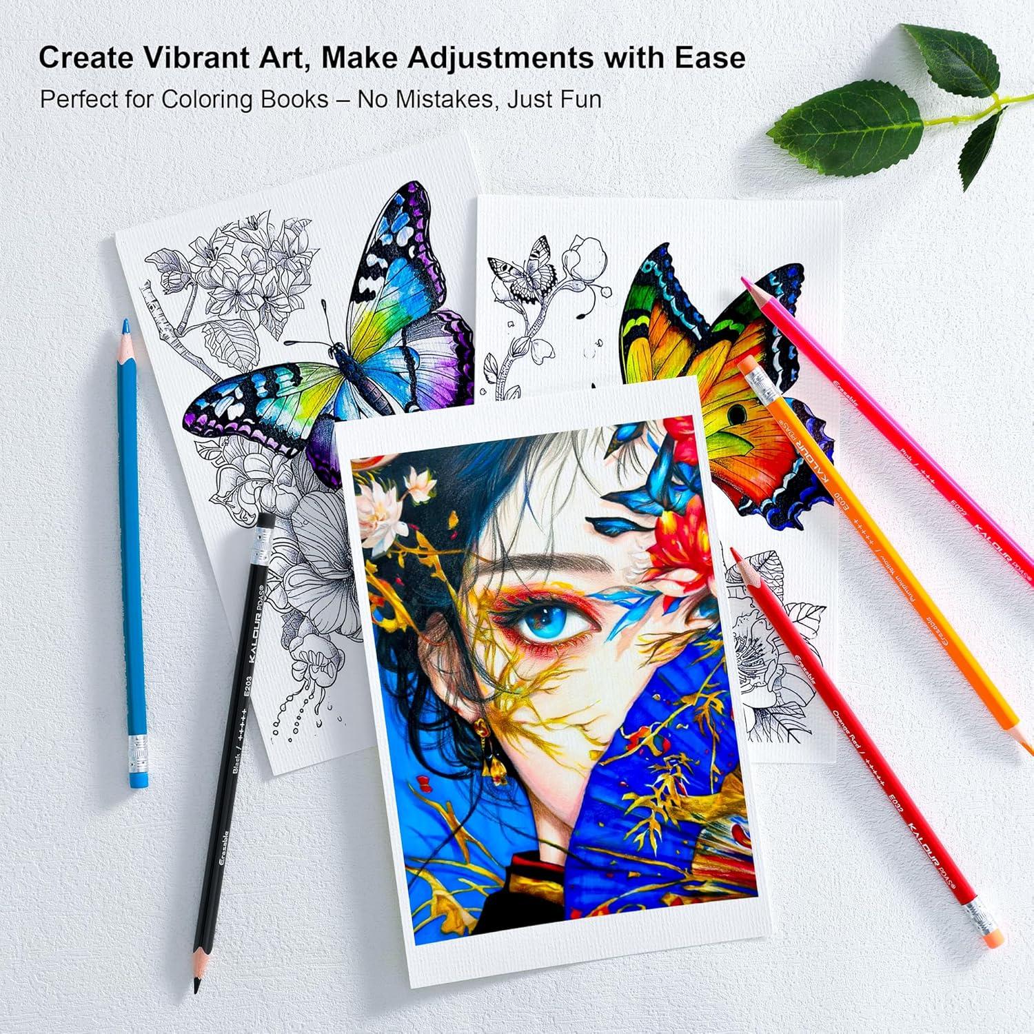 Set de Lápices de Colores Borrables KALOUR 50 Colores