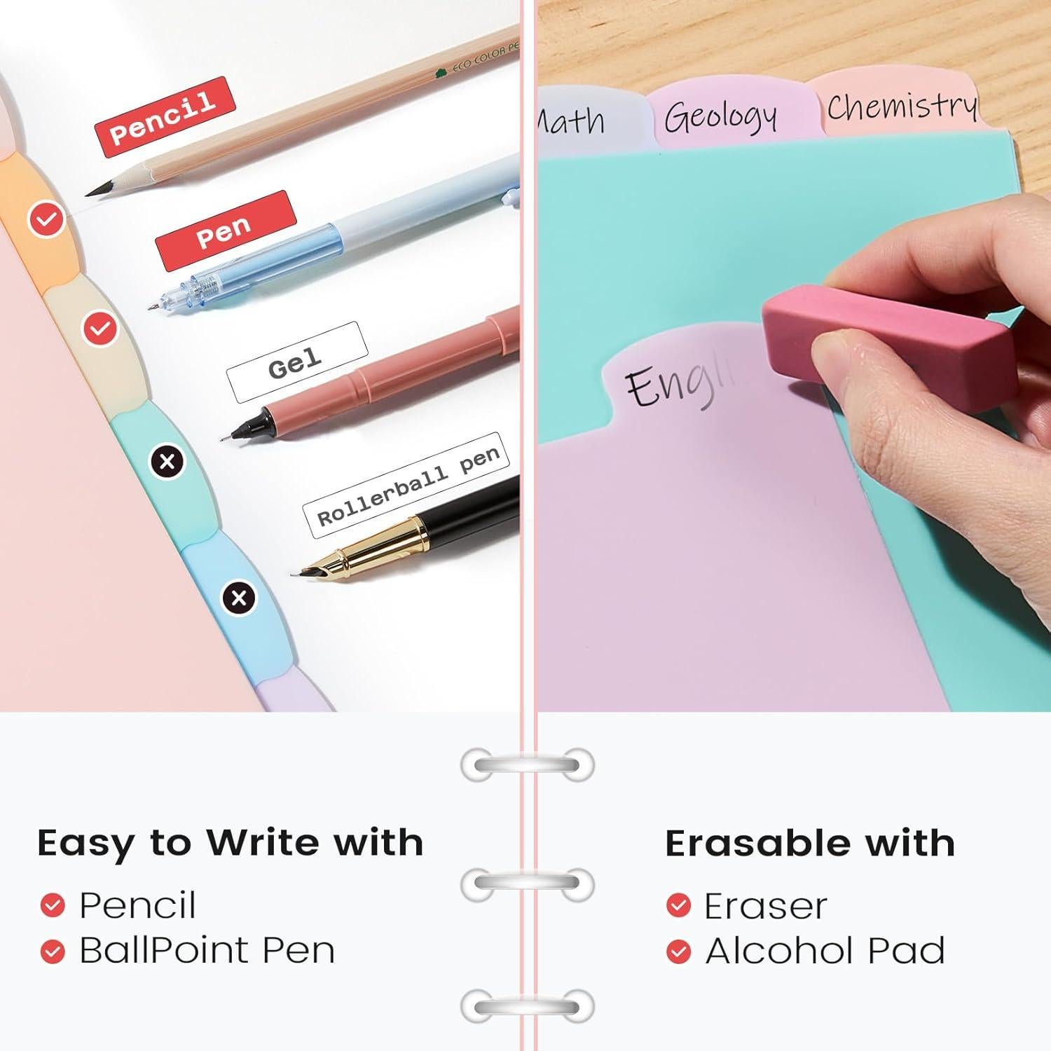 Divisores de Plástico SooEZ 6 Tabuladores Reutilizables Pastel