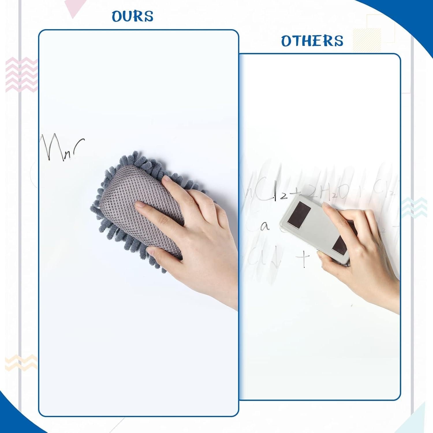 Borradores Magnéticos de Microfibra Sherr - 18 Pcs Gris