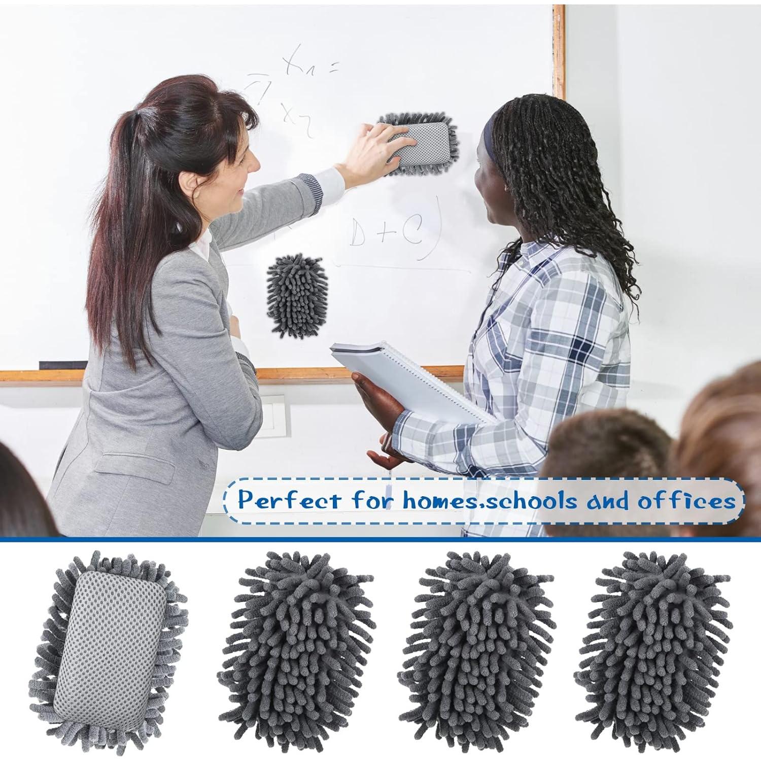 Borradores Magnéticos de Microfibra Sherr - 18 Pcs Gris