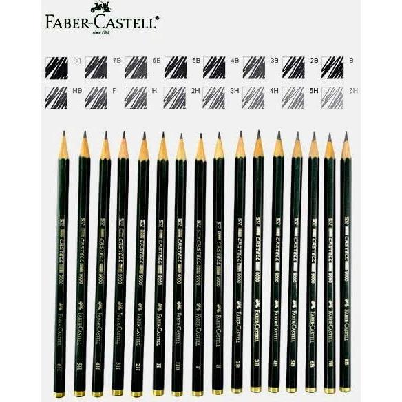 Conjunto de Lápices de Grafito Faber-Castell 9000 - 12 Piezas