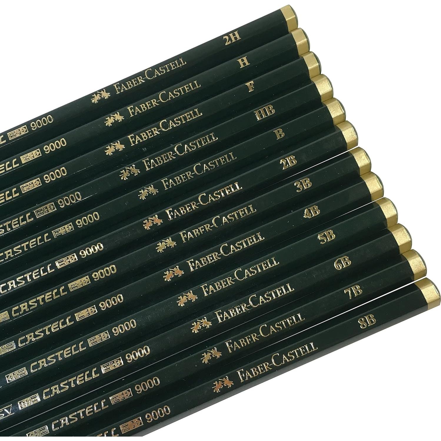 Conjunto de Lápices de Grafito Faber-Castell 9000 - 12 Piezas