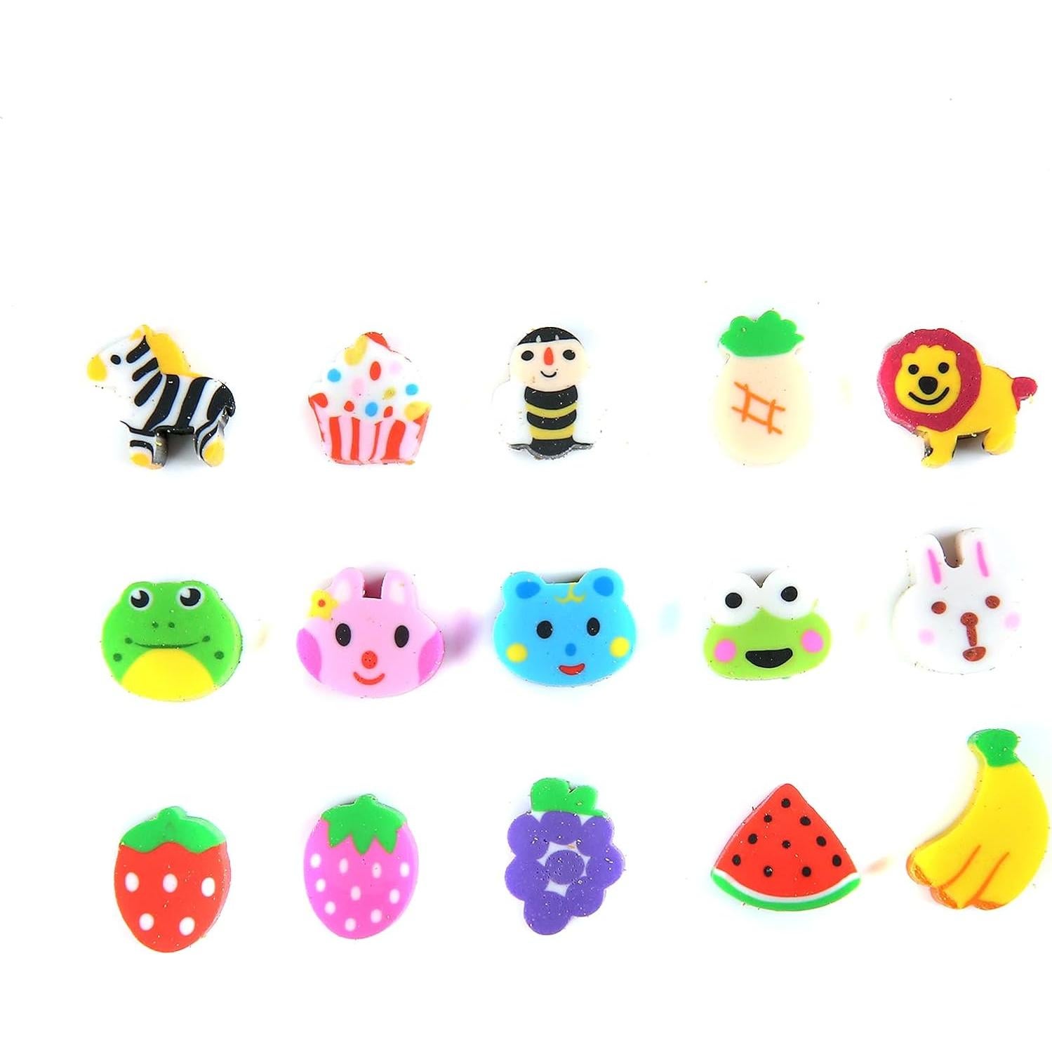 300 Mini Borradores de Animales y Frutas MGTECH