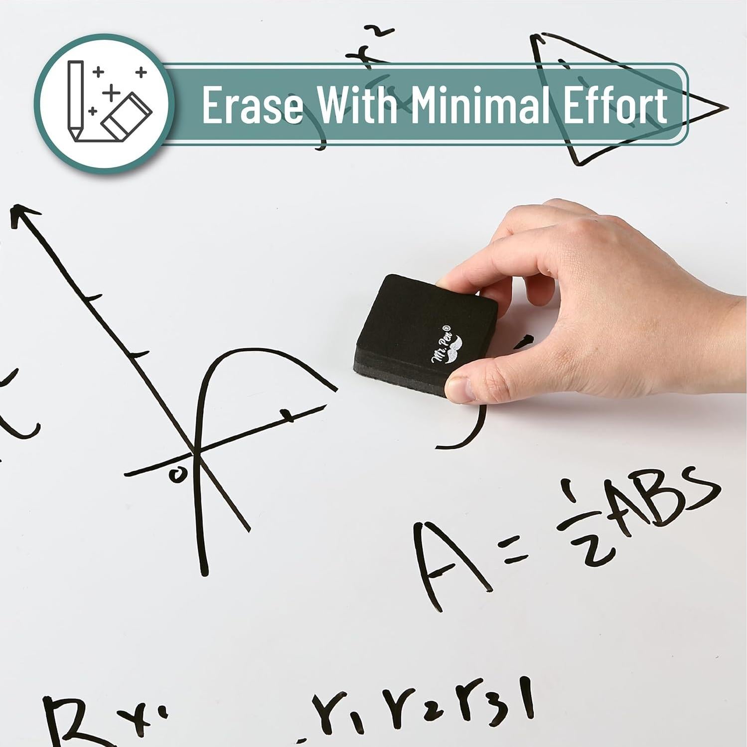 Borrador Magnético de Pizarra Blanca Mr. Pen, Set de 24