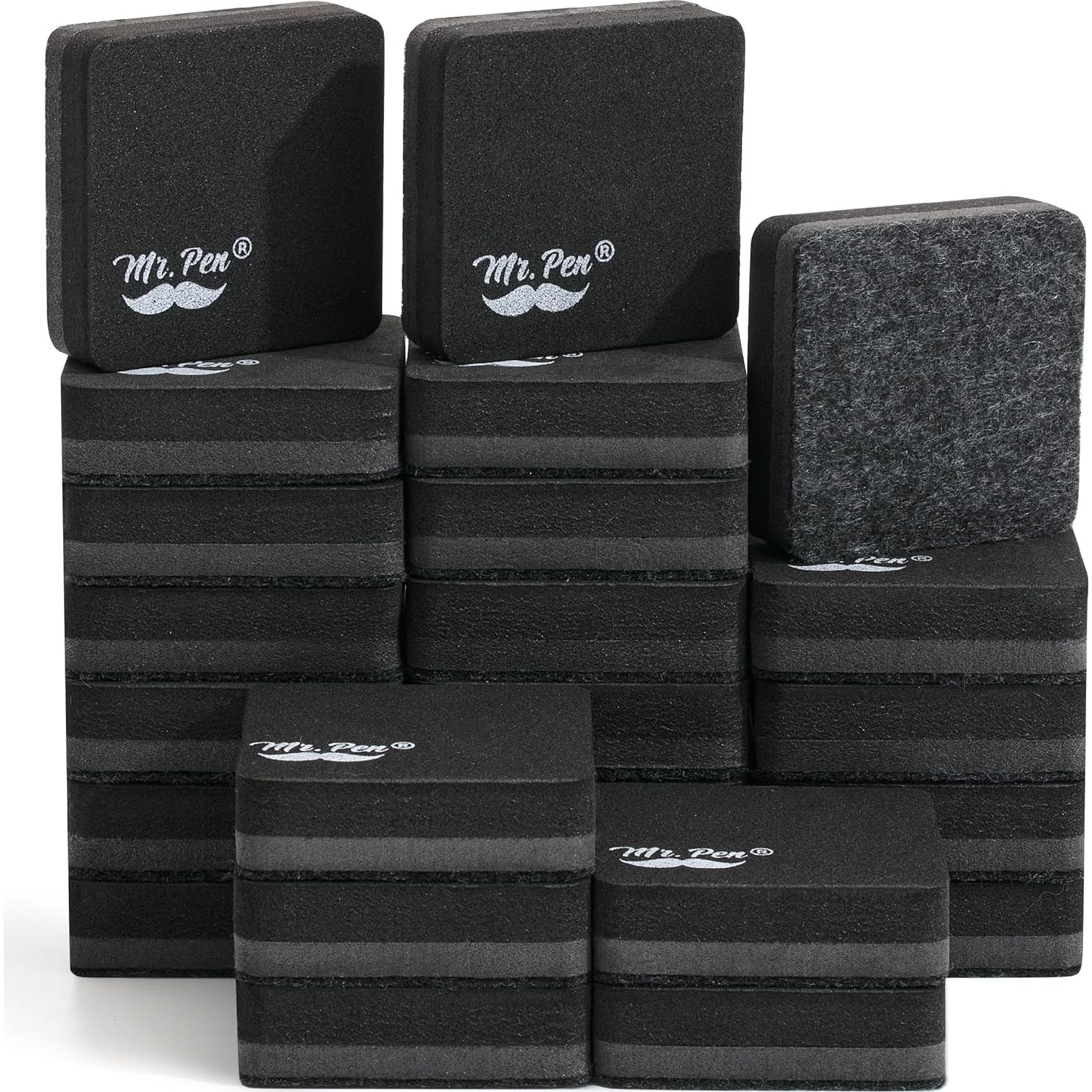 Borrador Magnético de Pizarra Blanca Mr. Pen, Set de 24