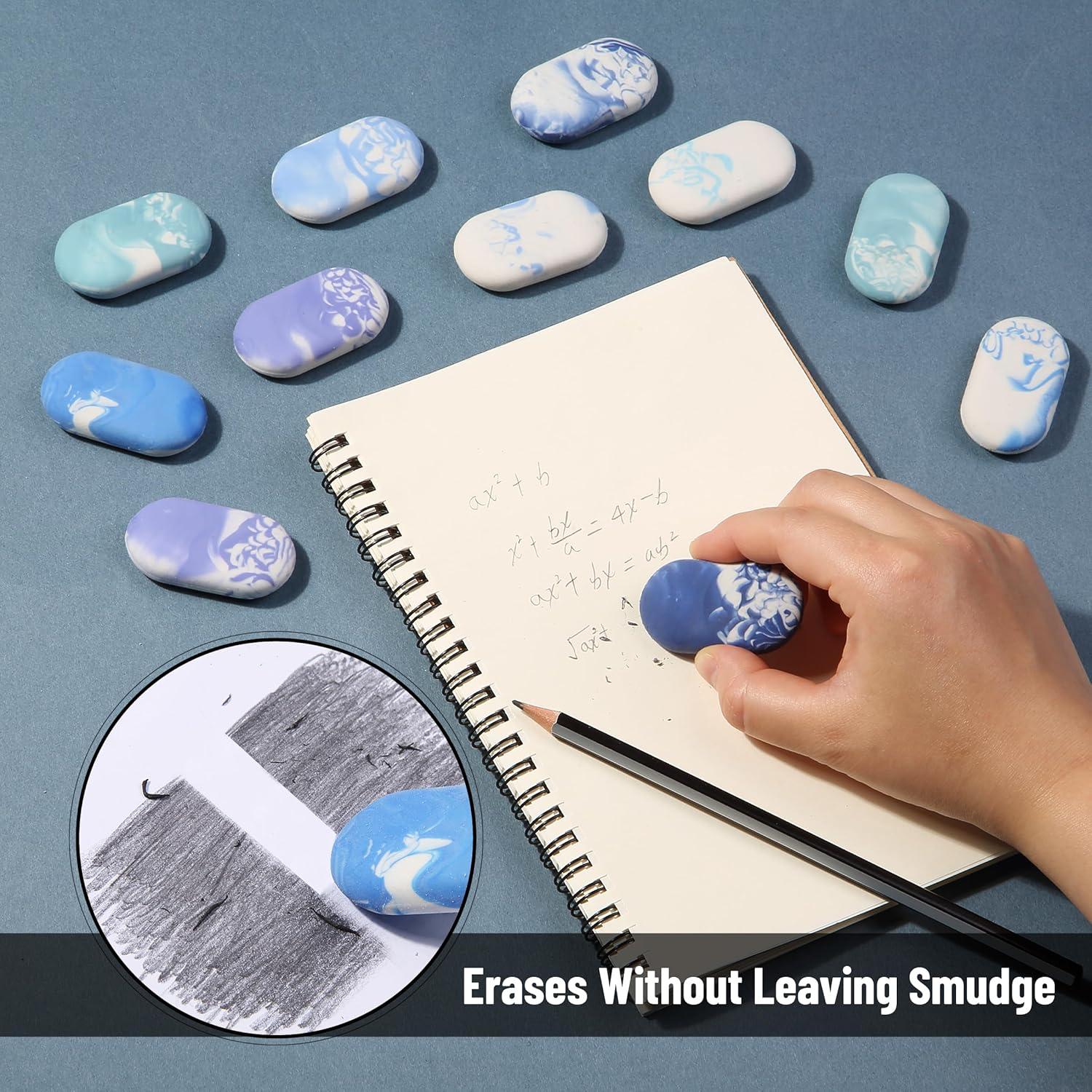 Gomas de Borrar de Mármol Mr. Pen - Paquete de 12 Colores