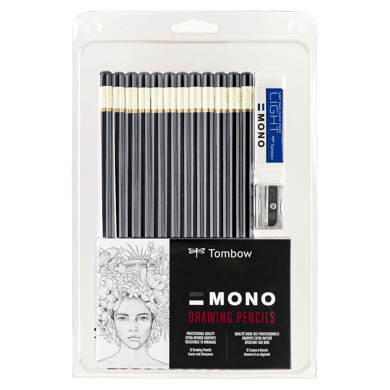 Juego de Lápices de Dibujo Tombow 51523, 12 Piezas, Grados 6B a 4H