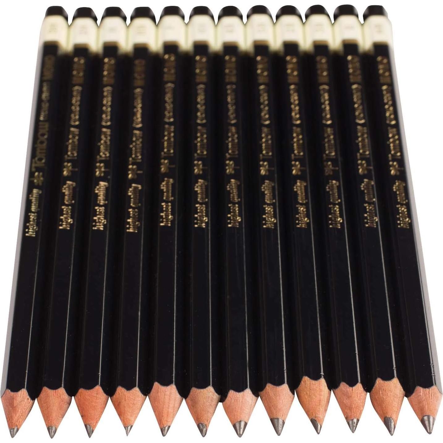 Juego de Lápices de Dibujo Tombow 51523, 12 Piezas, Grados 6B a 4H