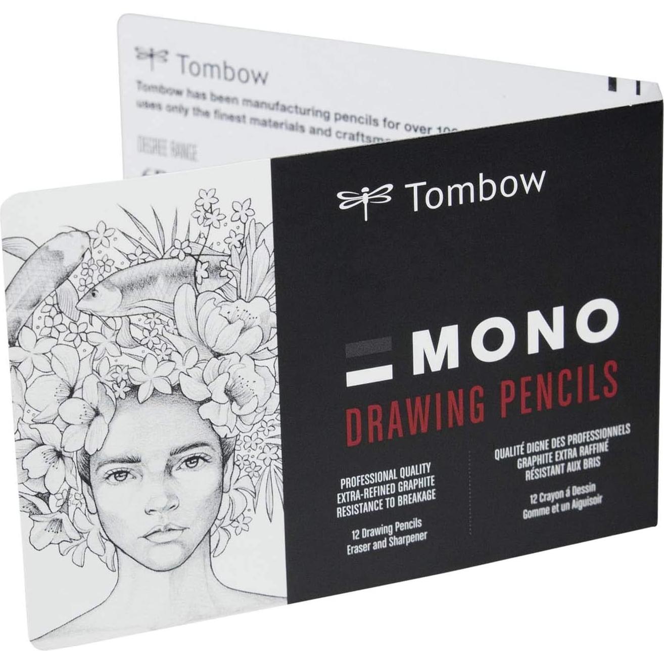 Juego de Lápices de Dibujo Tombow 51523, 12 Piezas, Grados 6B a 4H