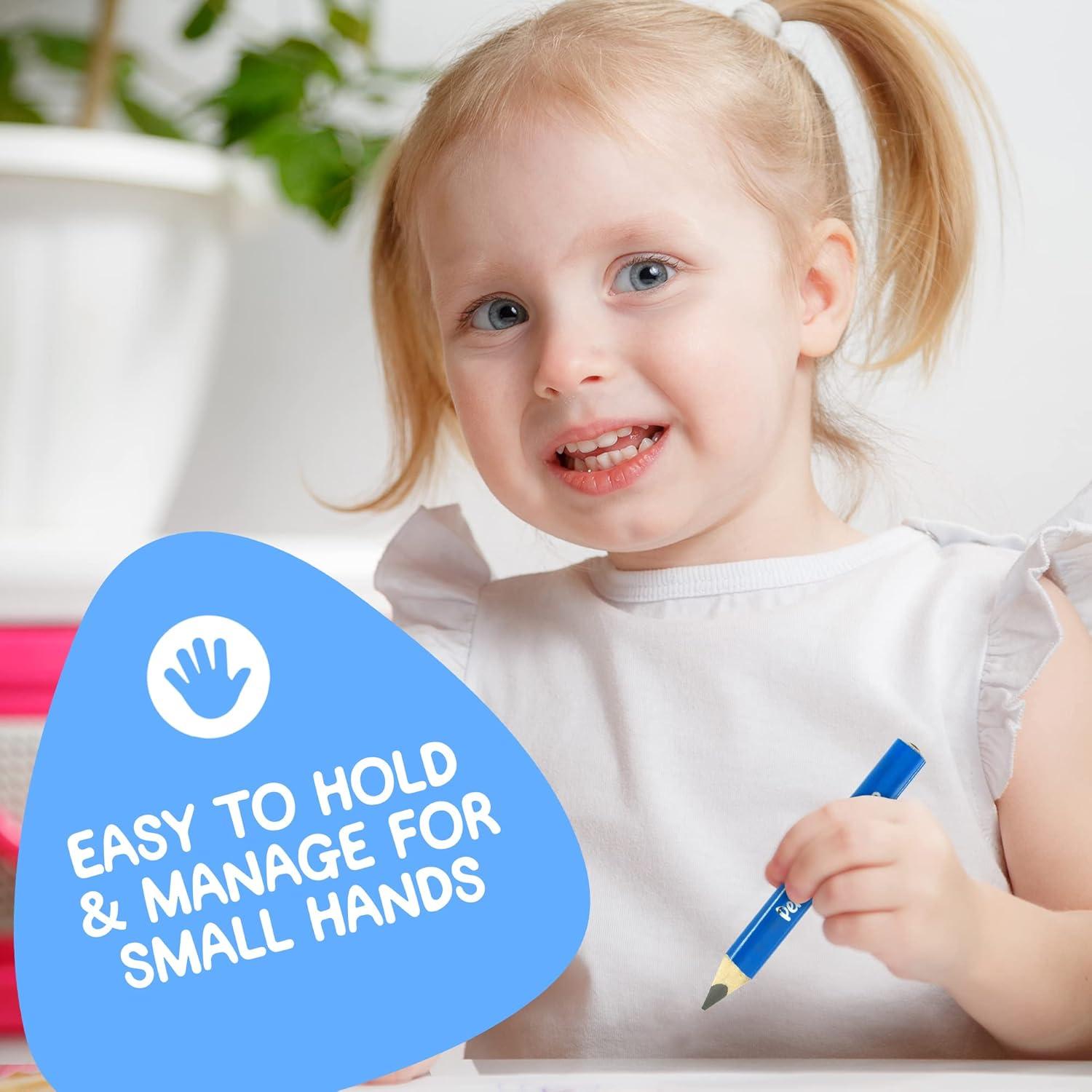 Lápices Jumbo 2B Triangulares Pencil Buddies 10 Piezas Azul Claro