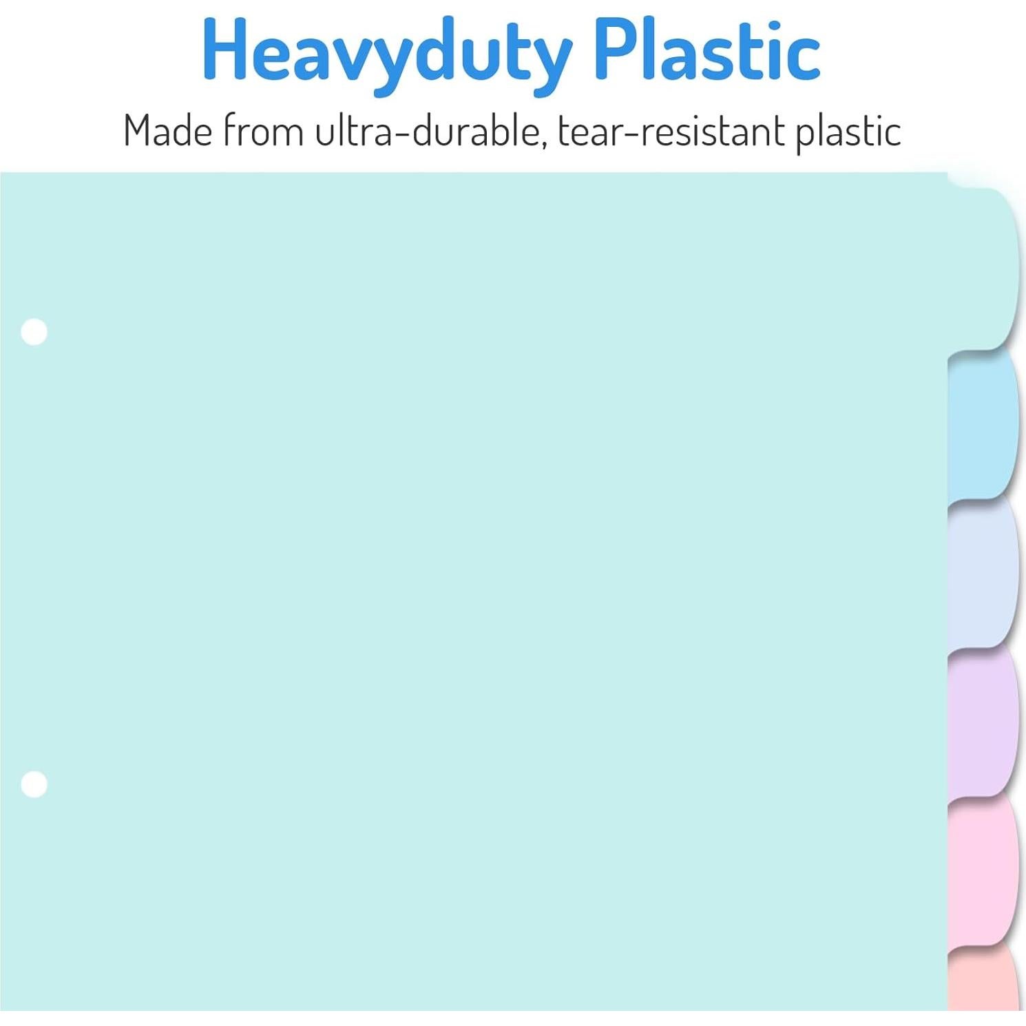 Divisores de carpeta Forvencer 8 pestañas pastel 2 Set