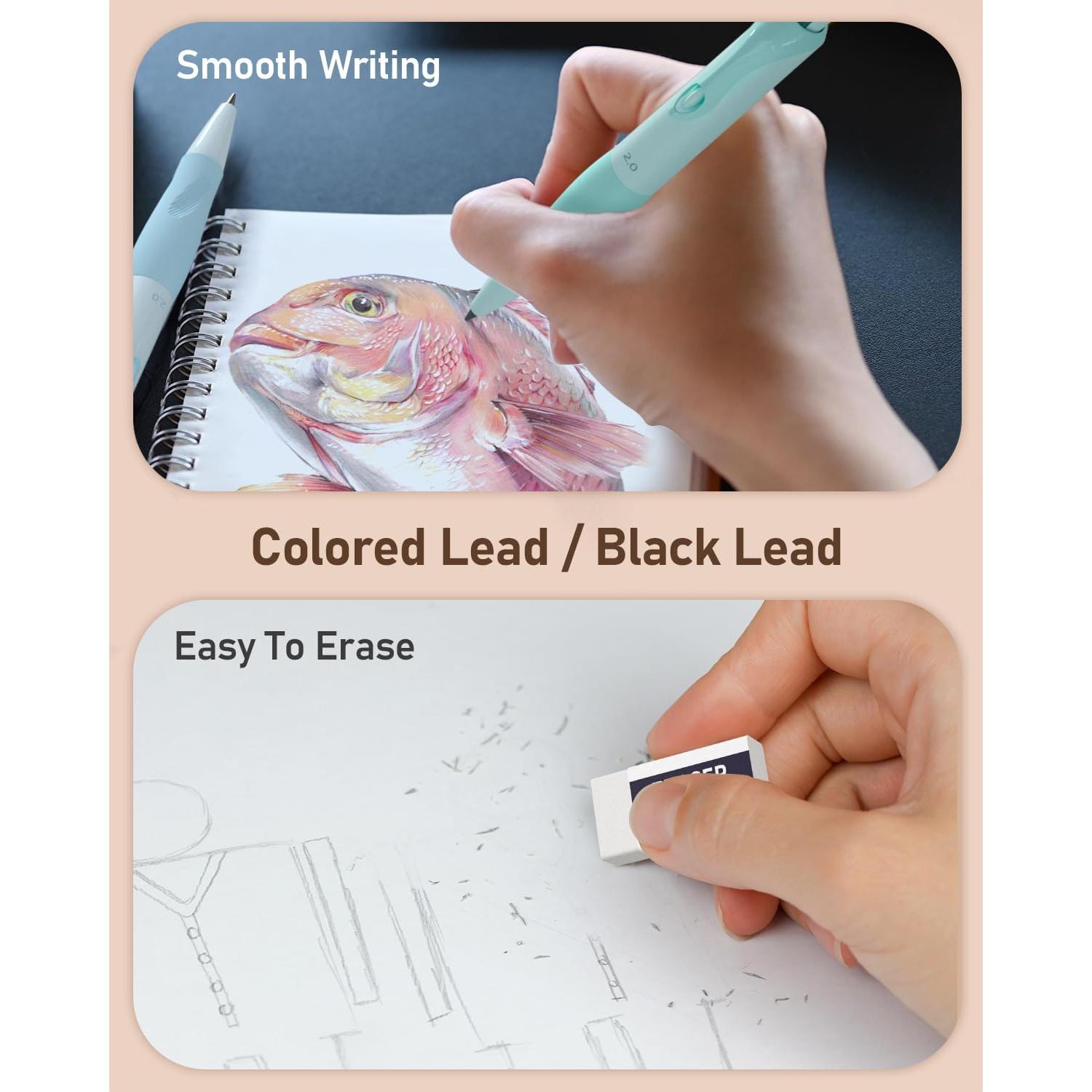 Conjunto de Lápices Mecánicos Nicpro 31PCS Pastel 0.5-2.0mm