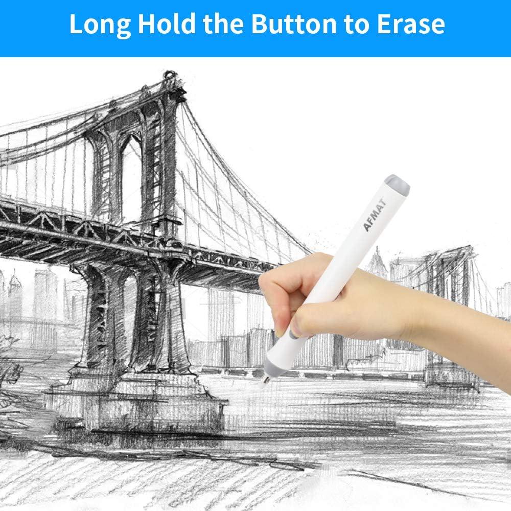 Borrador Eléctrico AFMAT con 140 Recargas - Blanco