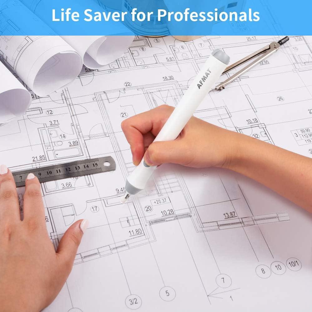 Borrador Eléctrico AFMAT con 140 Recargas - Blanco