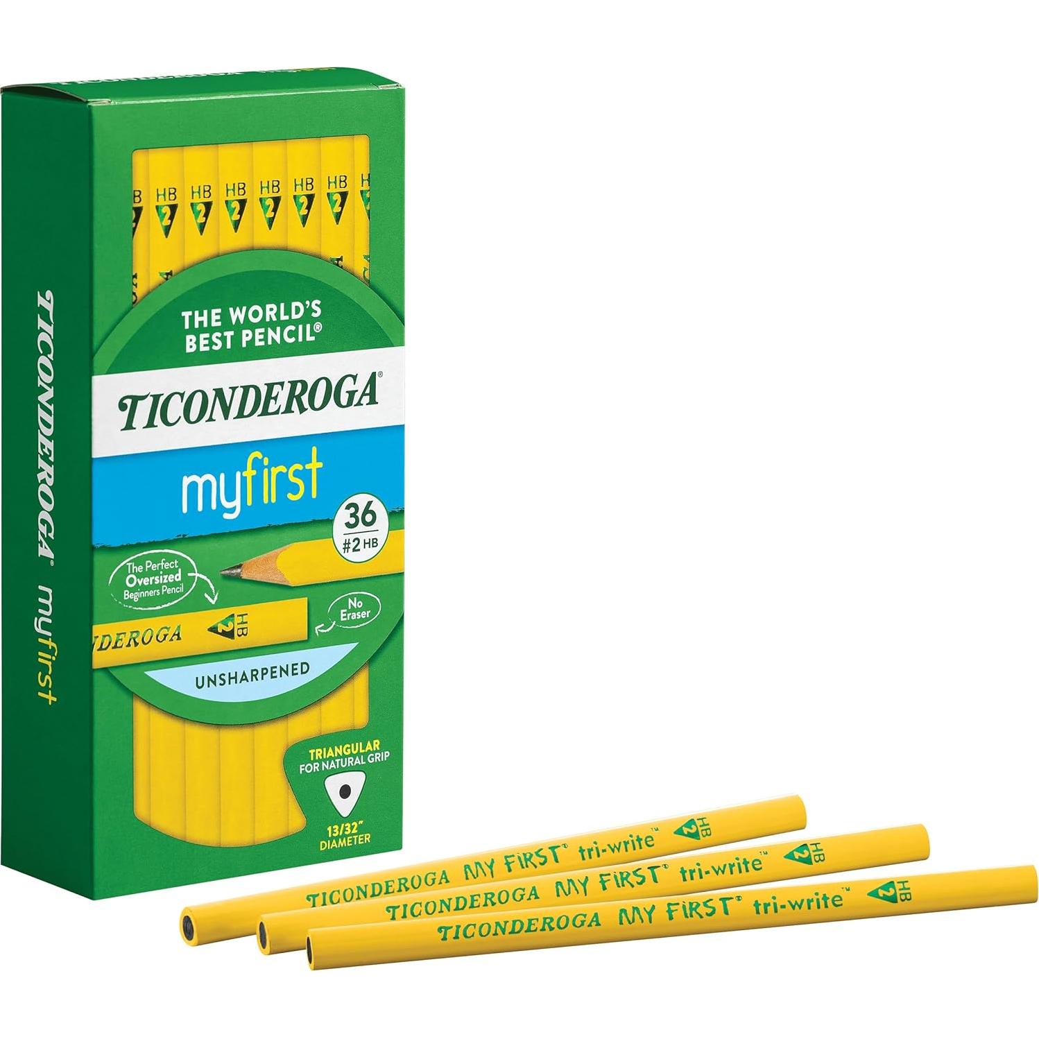 Lápiz Tri-Write Ticonderoga 36 Unidades Amarillo HB Ergonómico