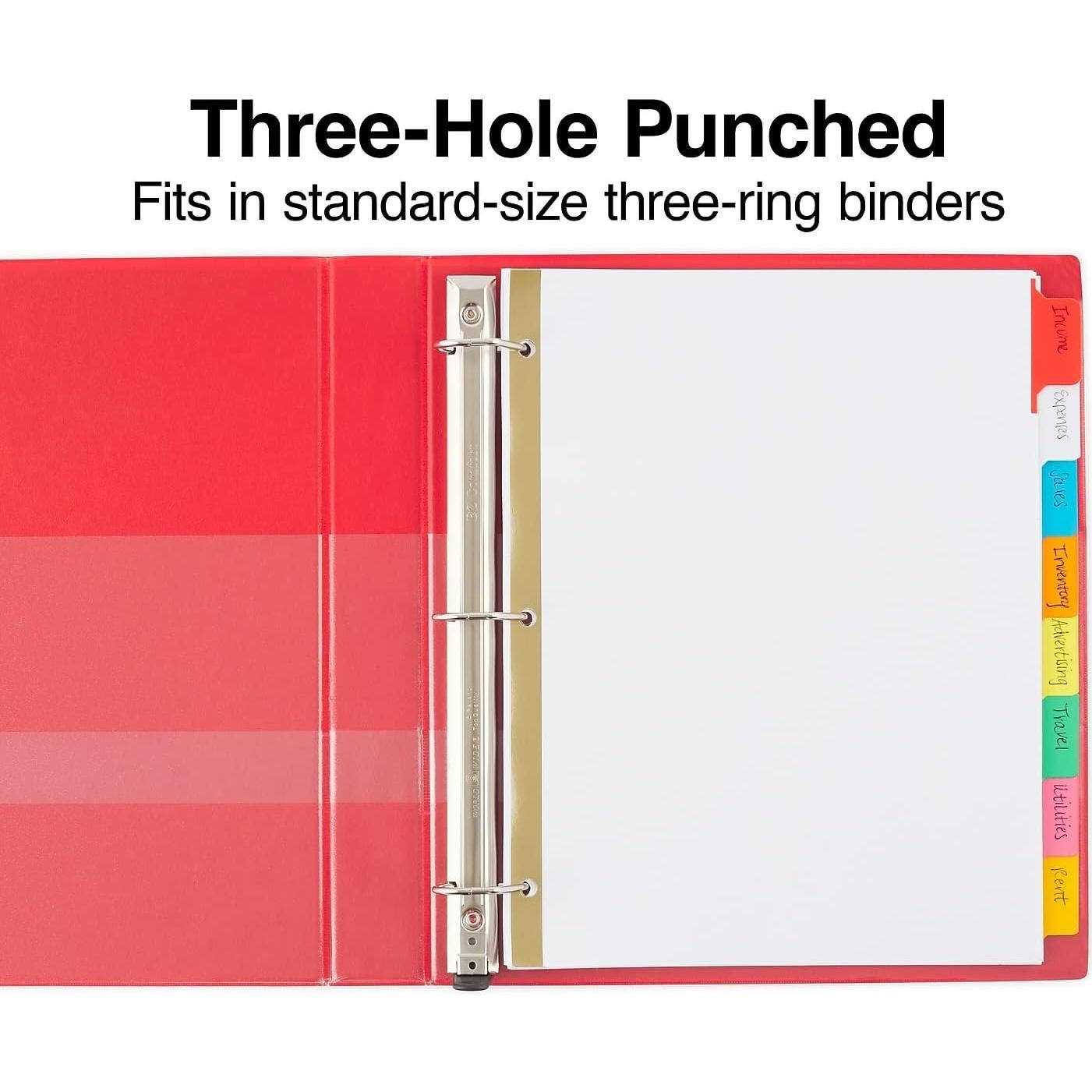 Separadores de 8 Pestañas STAPLES Multicolor para Carpetas A4