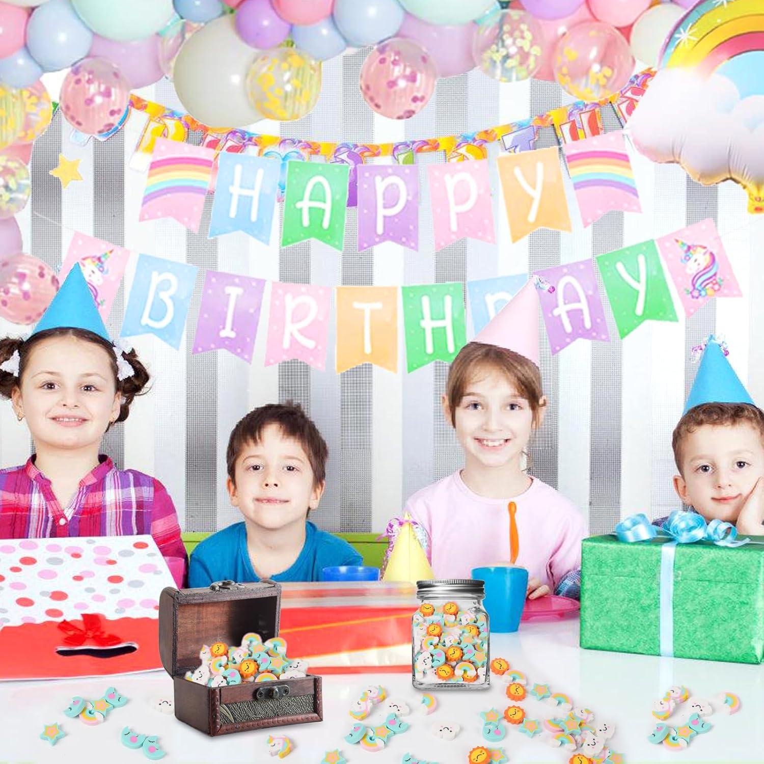 Borradores Mini Unicornio Wolpark 48pcs Arcoíris y Estrella