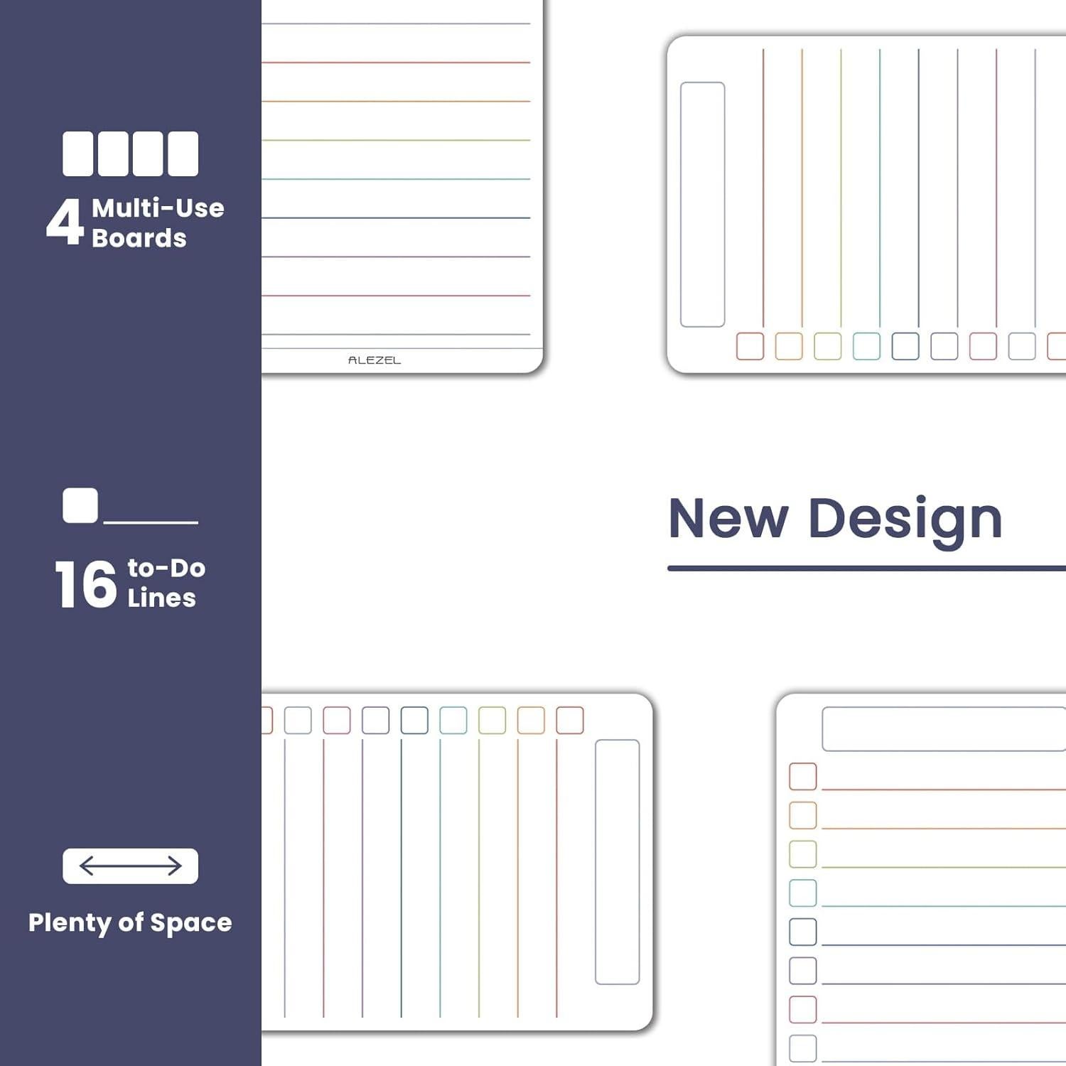 Tablero Magnético de Tareas ALEZEL 4 Piezas 10.9x22.9 cm
