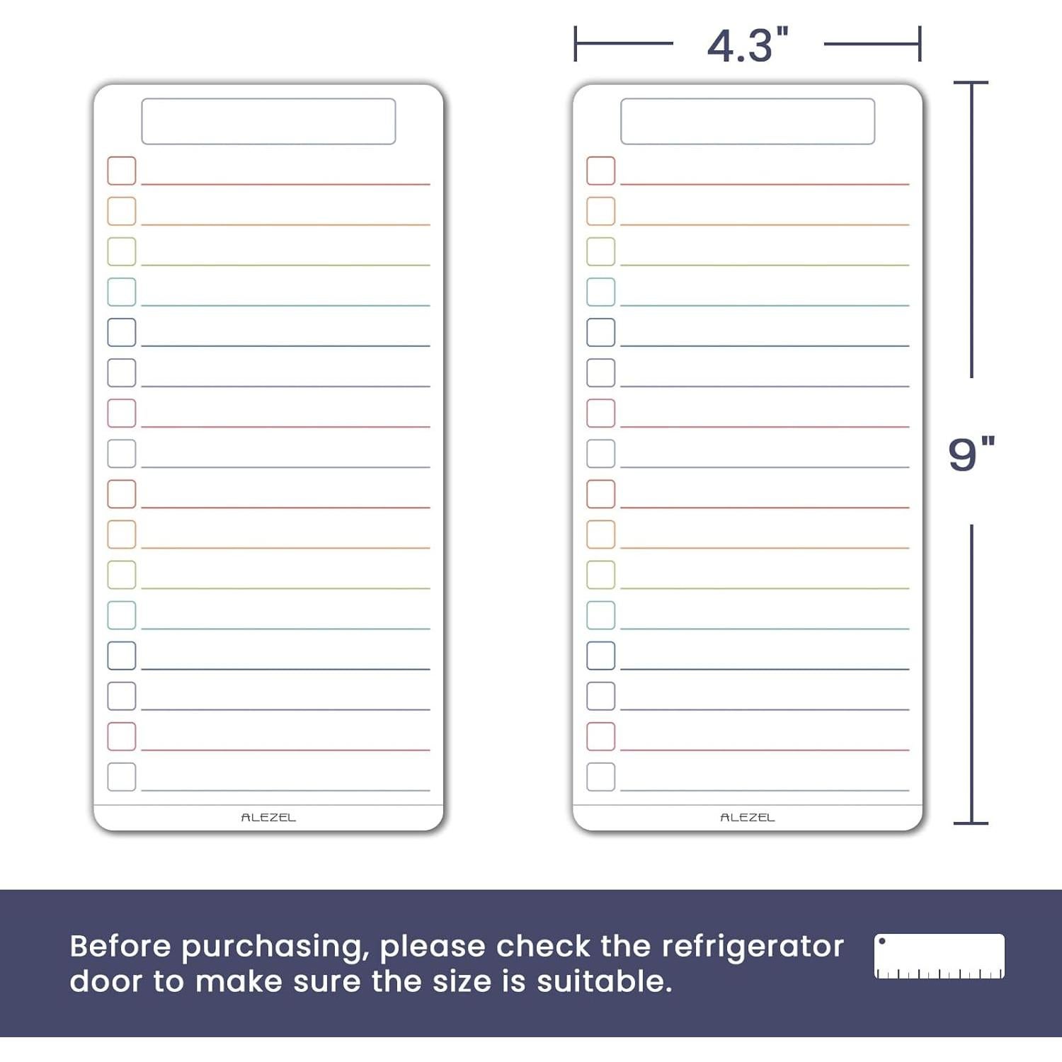 Tablero Magnético de Tareas ALEZEL 4 Piezas 10.9x22.9 cm
