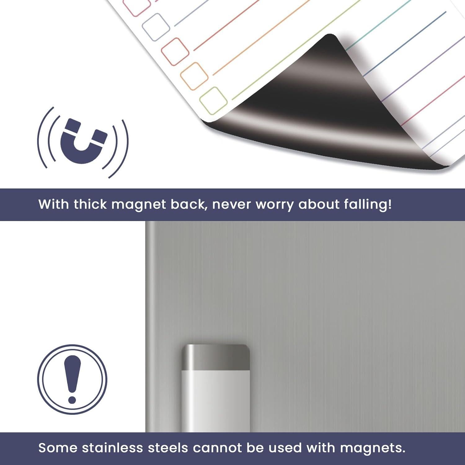 Tablero Magnético de Tareas ALEZEL 4 Piezas 10.9x22.9 cm