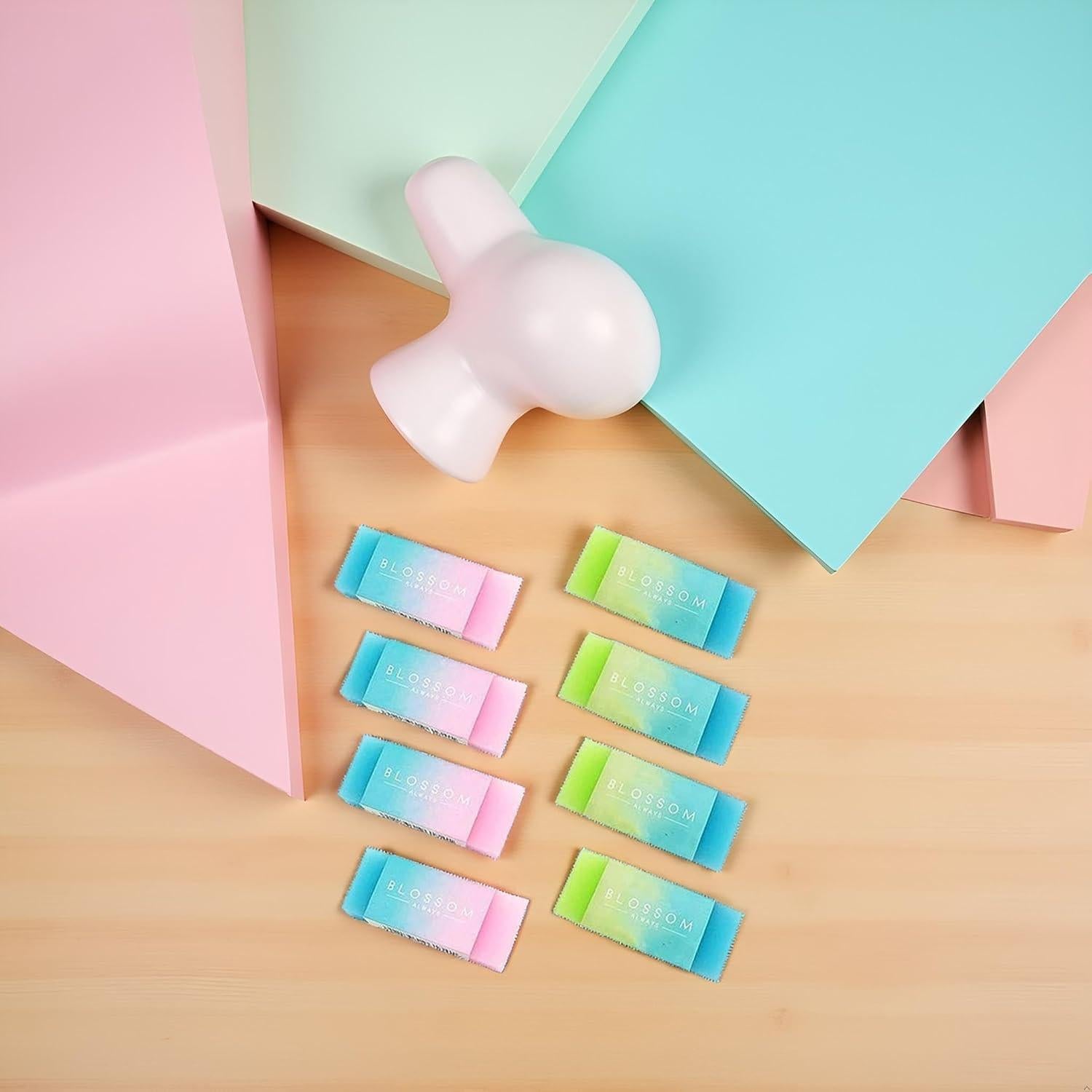 Juego de 8 Gomas de Borrar Cubo Bwexxt Multicolor