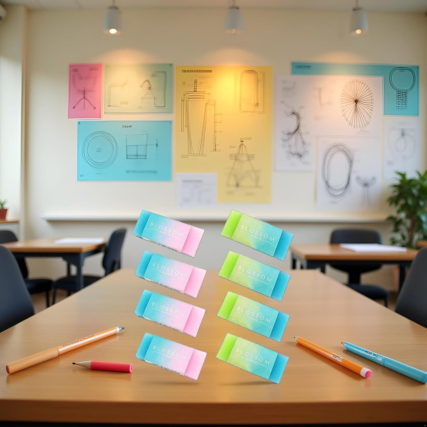 Juego de 8 Gomas de Borrar Cubo Bwexxt Multicolor