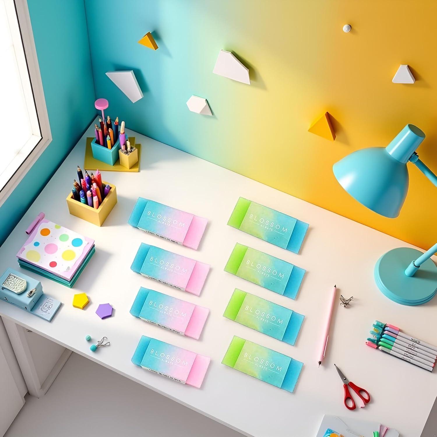 Juego de 8 Gomas de Borrar Cubo Bwexxt Multicolor