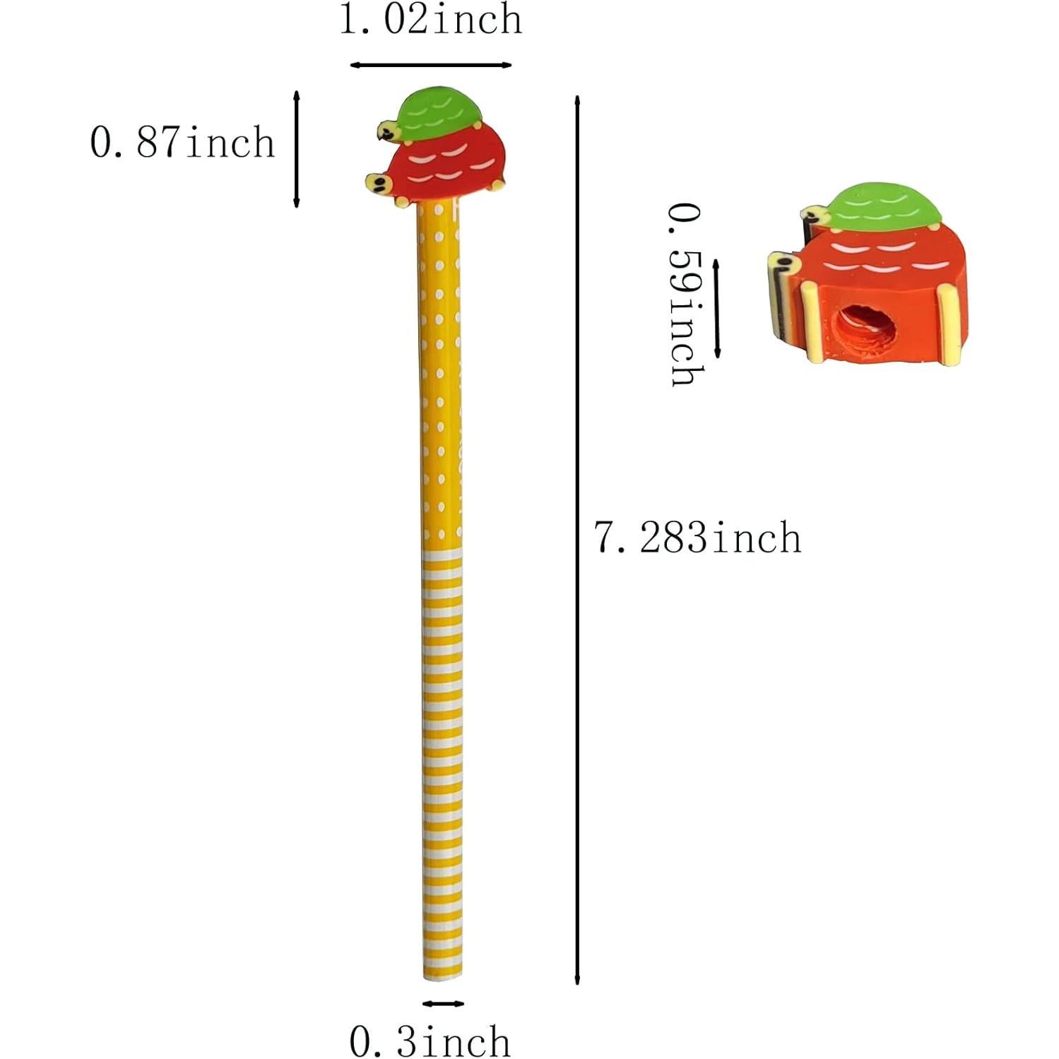 28 Lápices de Madera con Borradores de Animales Genérico