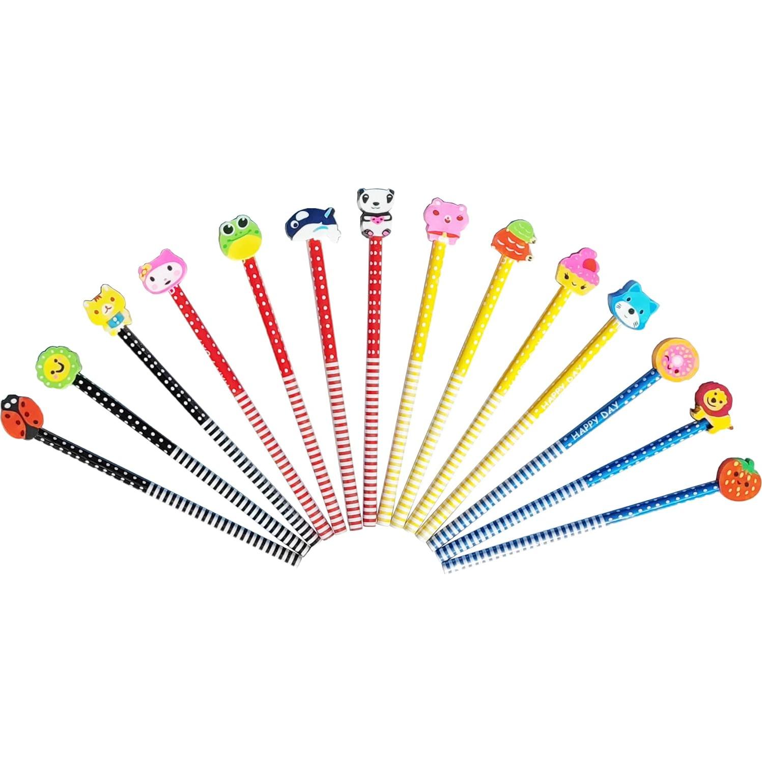 28 Lápices de Madera con Borradores de Animales Genérico