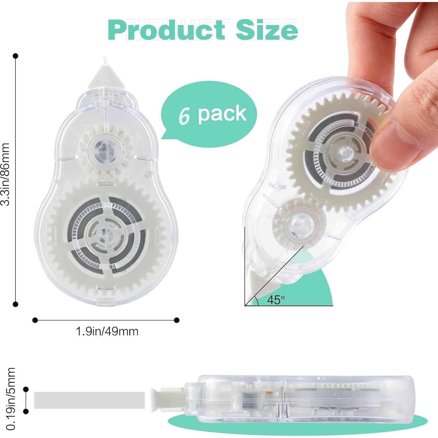 Cinta Correctora M&G 6 Piezas 72M Rápido Secado Ergonómica