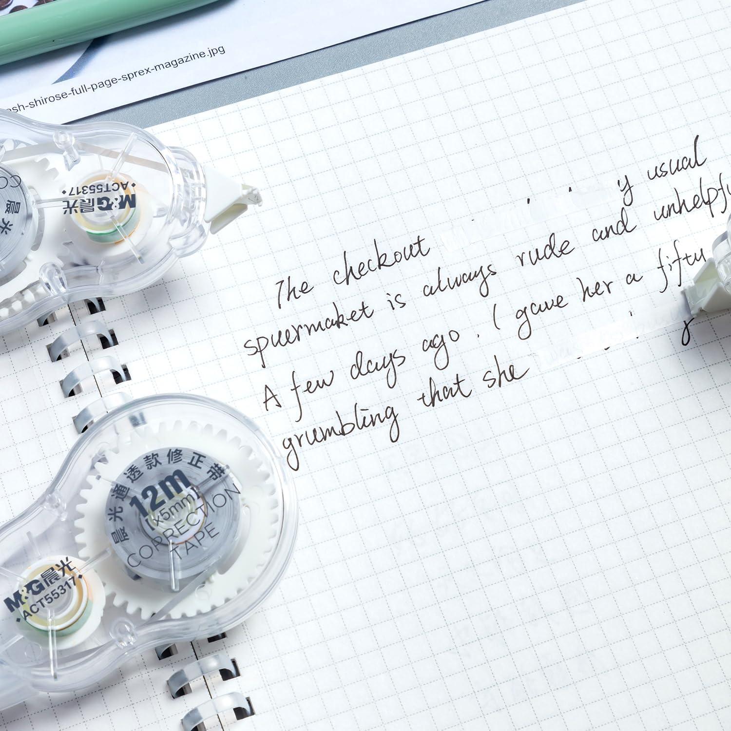 Cinta Correctora M&G 6 Piezas 72M Rápido Secado Ergonómica