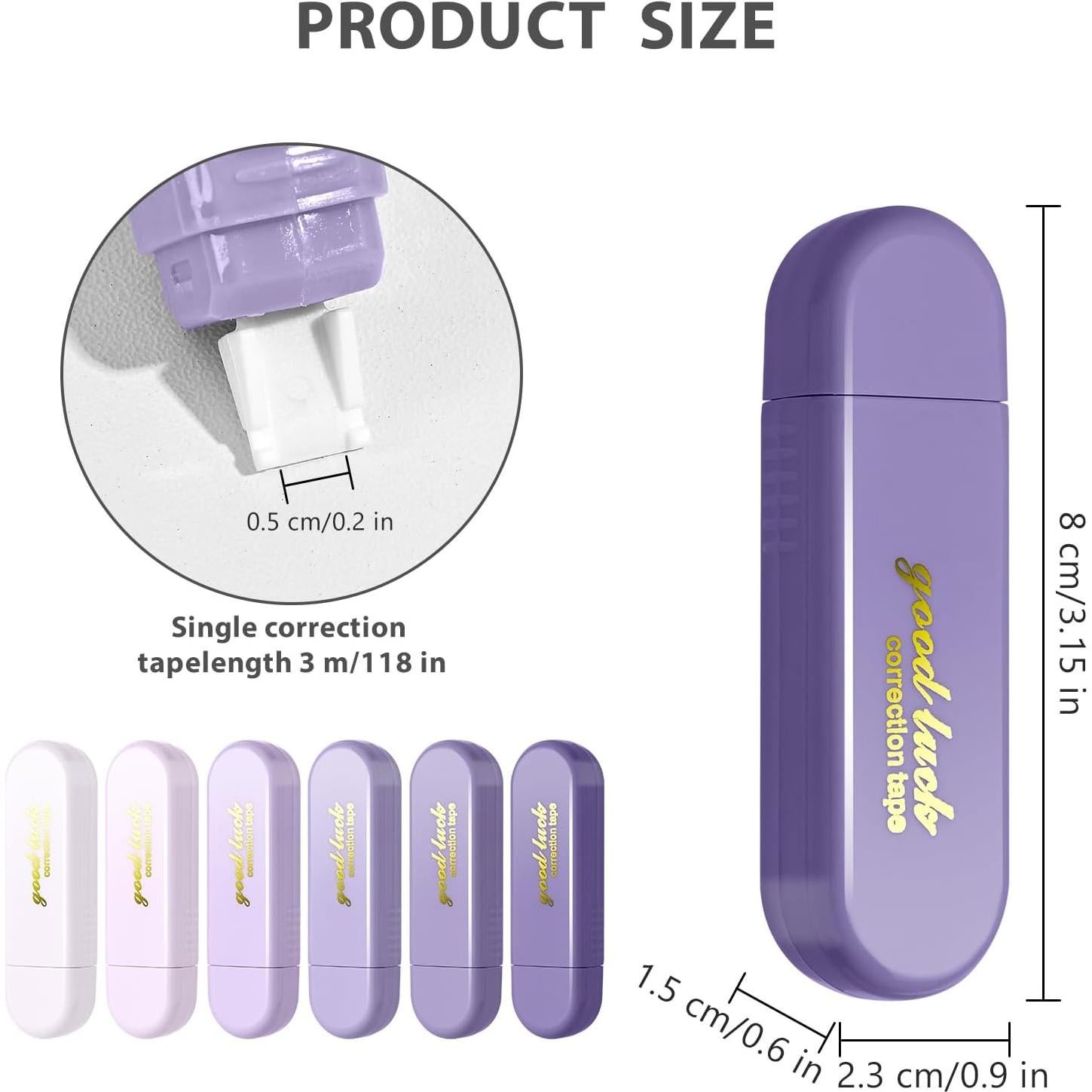 Cinta Correctora Estética Valtiner 6 Piezas Blanca 0.51 cm