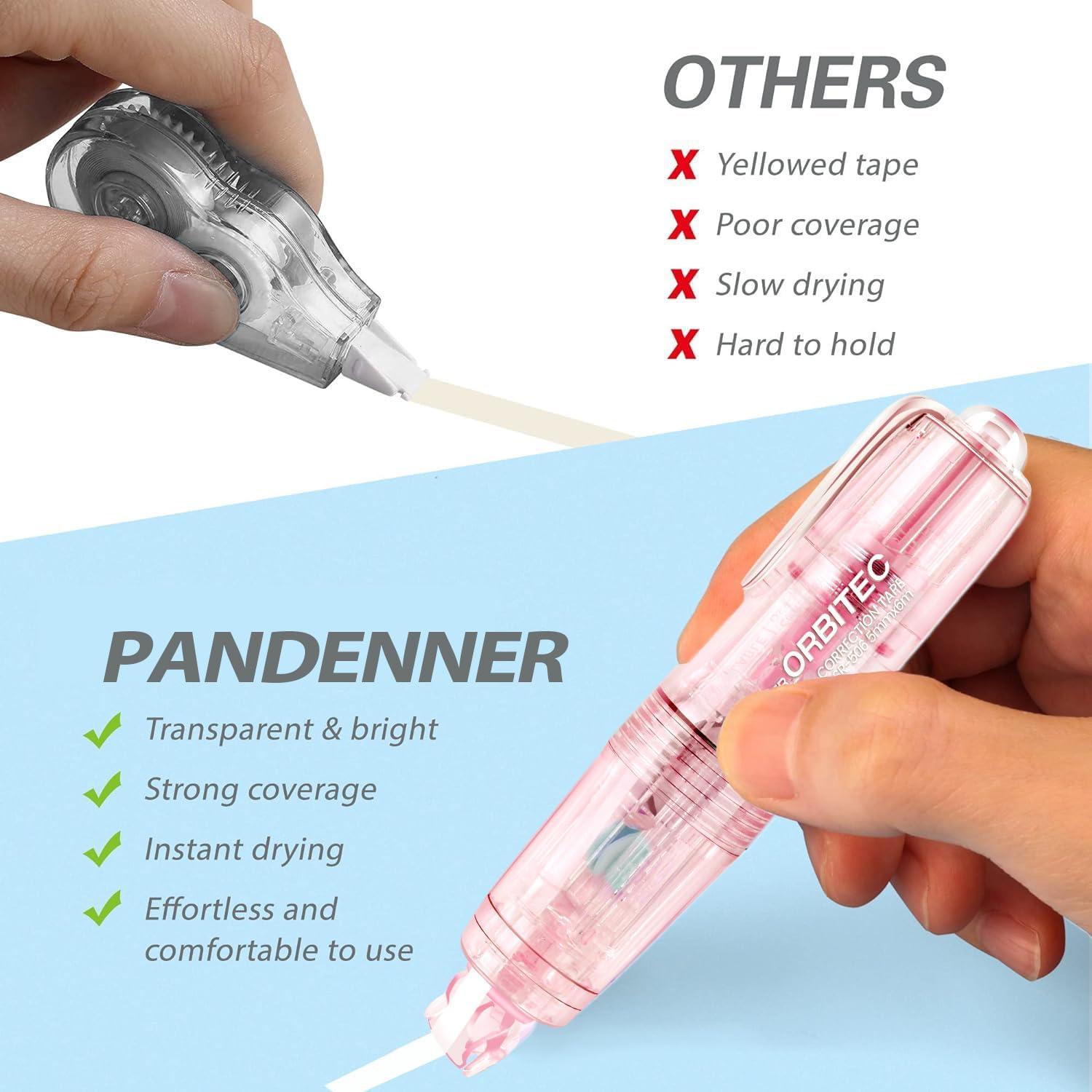 Cinta Correctora Retráctil Reutilizable JUDENMEY 4PCS Blanca