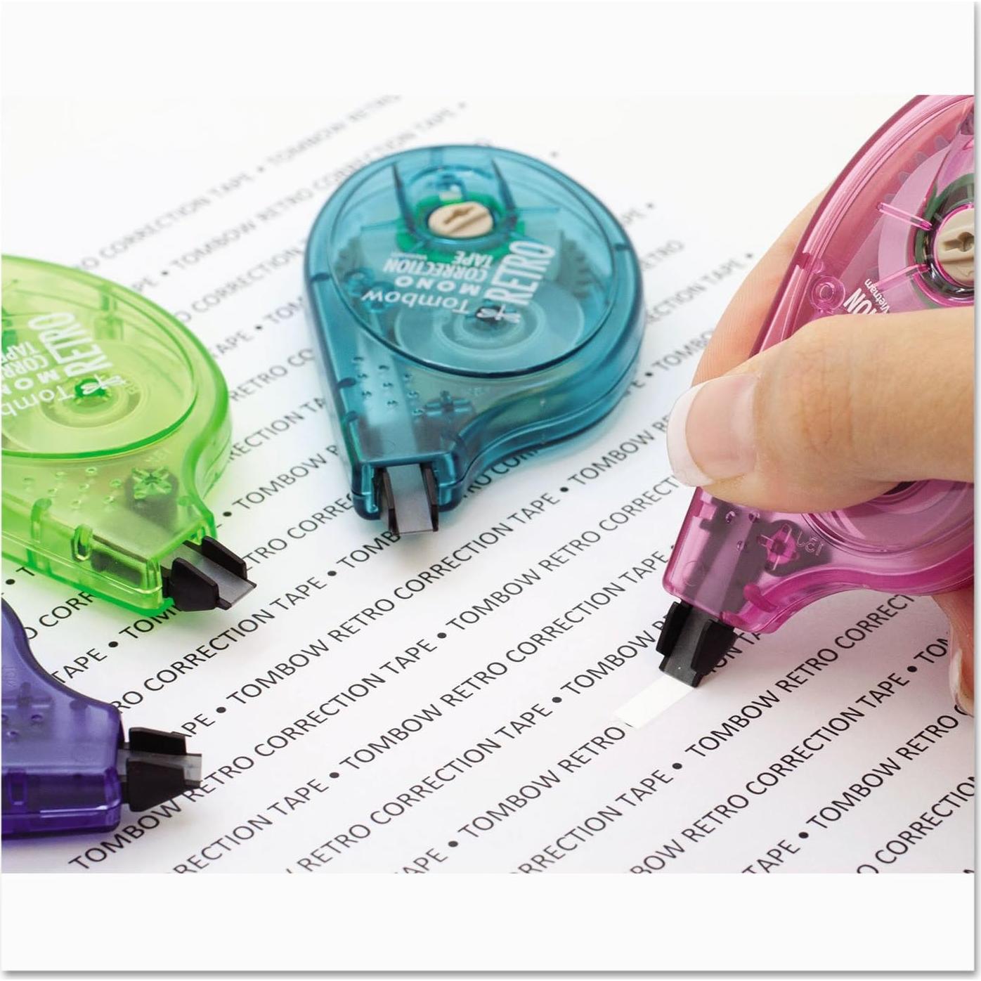 Cinta de Corrección Tombow 68723, 10 Unidades, Colores Variados