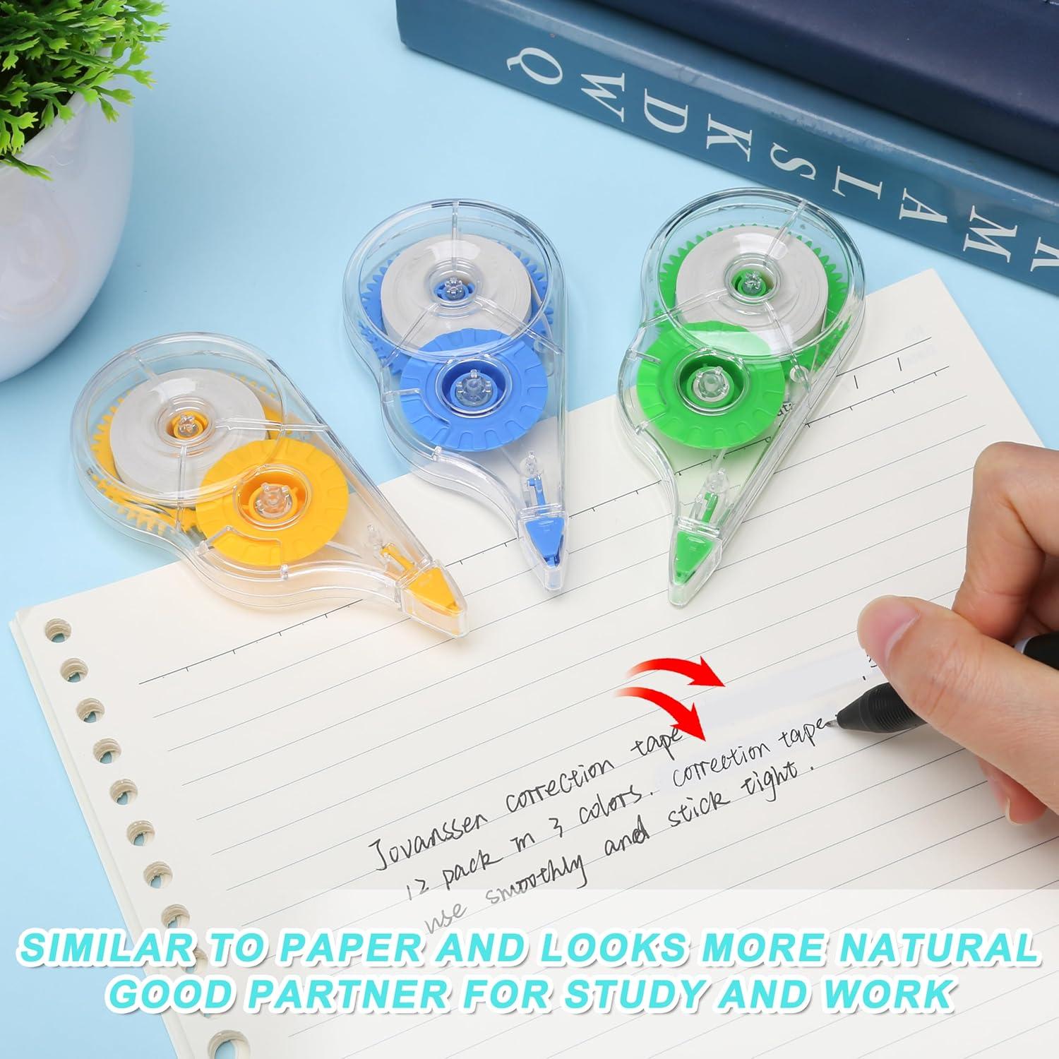 Cinta Correctora Blanca Jovanssen 12 Metros - Paquete de 12